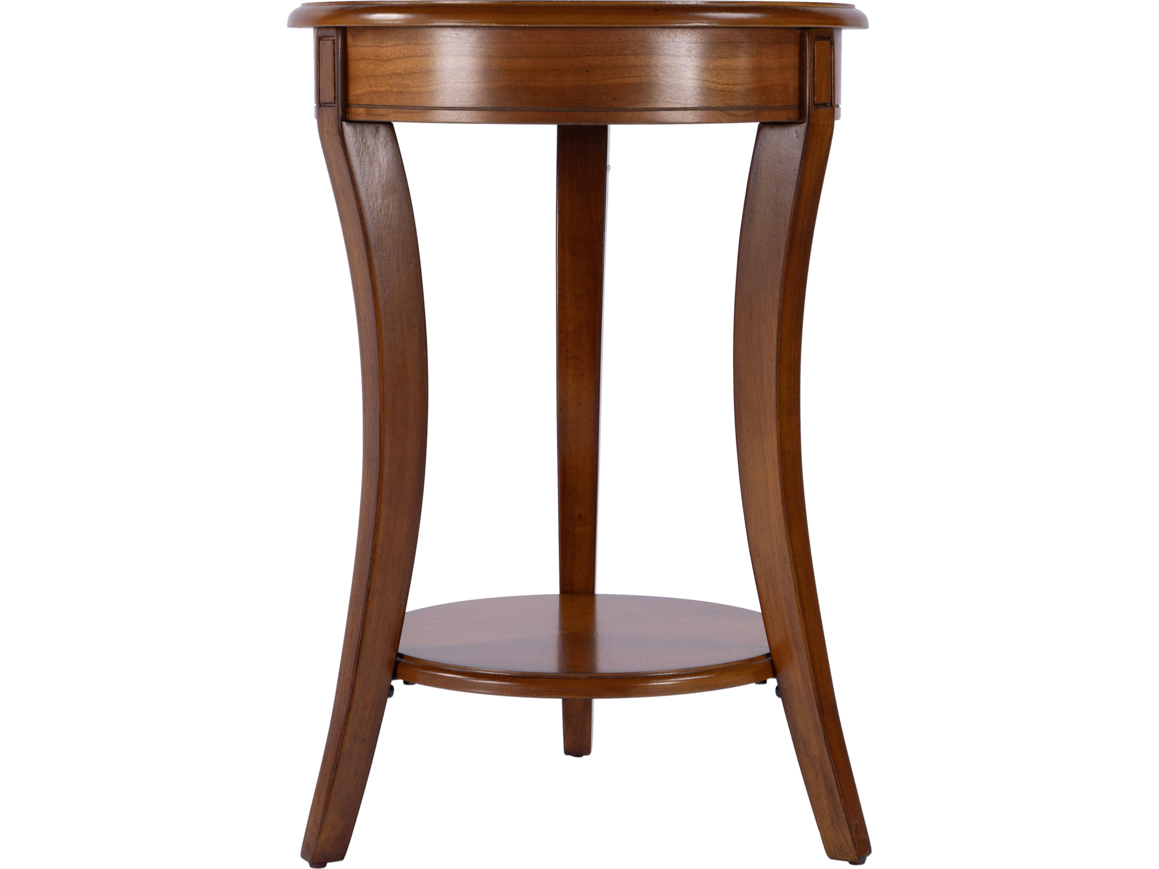 Butler Holdin Round Wood Olive Ash End Table