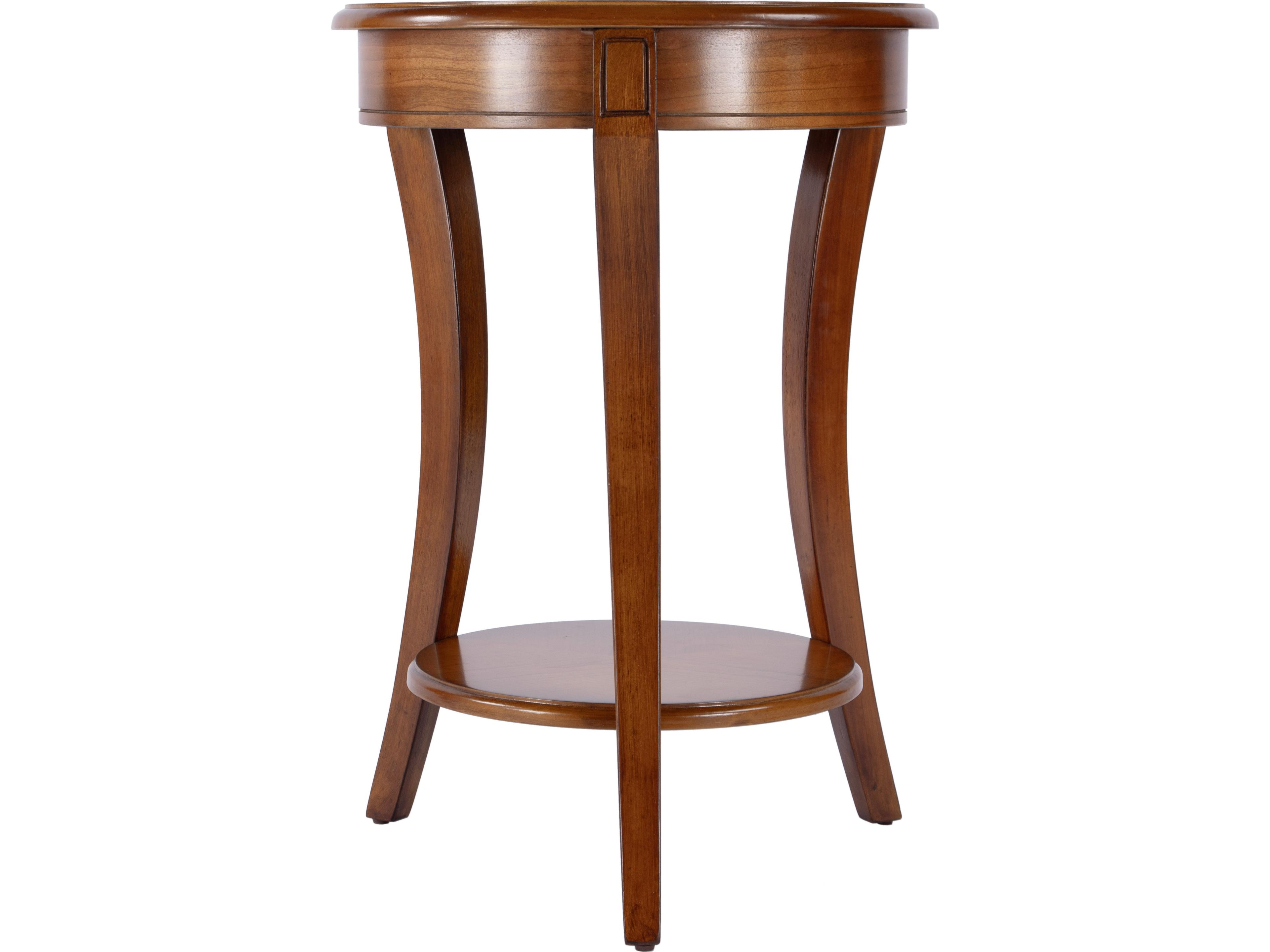 Butler Holdin Round Wood Olive Ash End Table