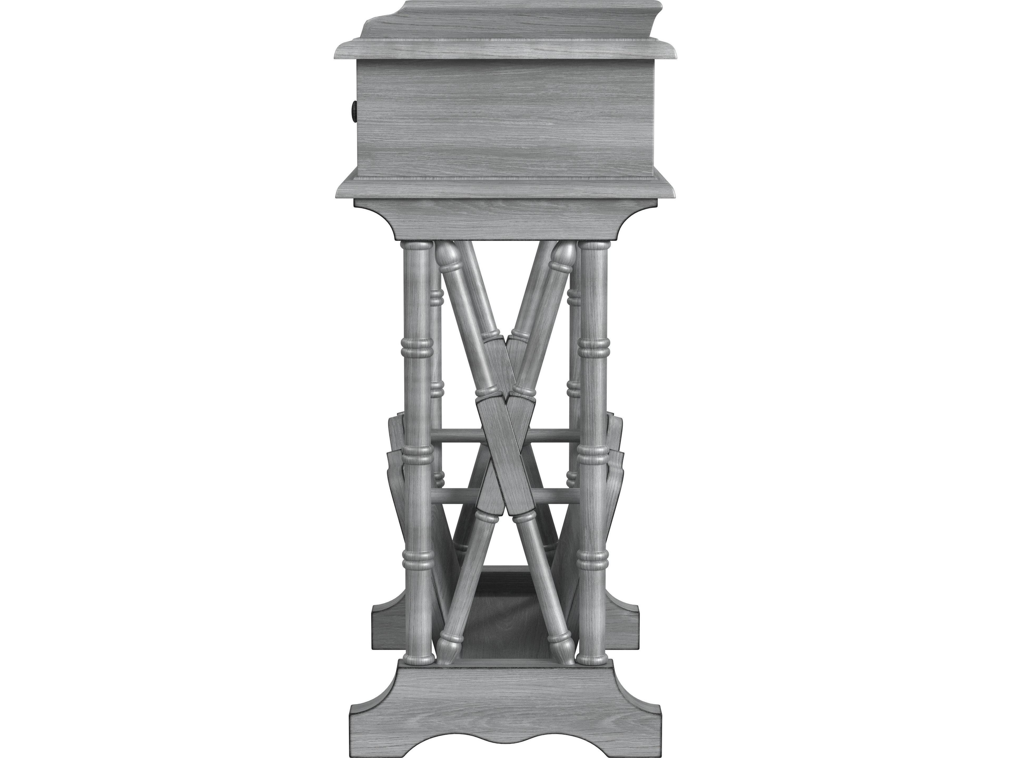 Butler Cummings Rectangular Wood Powder Gray End Table