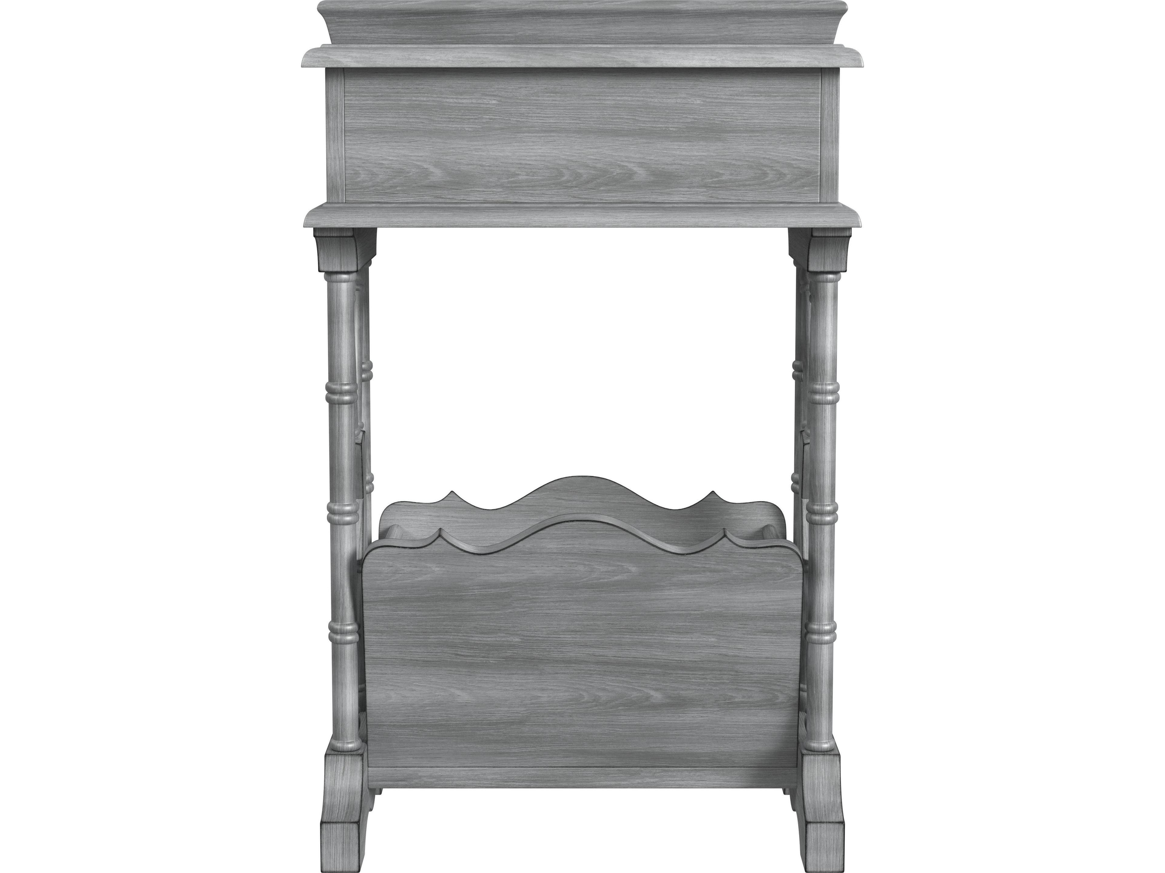 Butler Cummings Rectangular Wood Powder Gray End Table