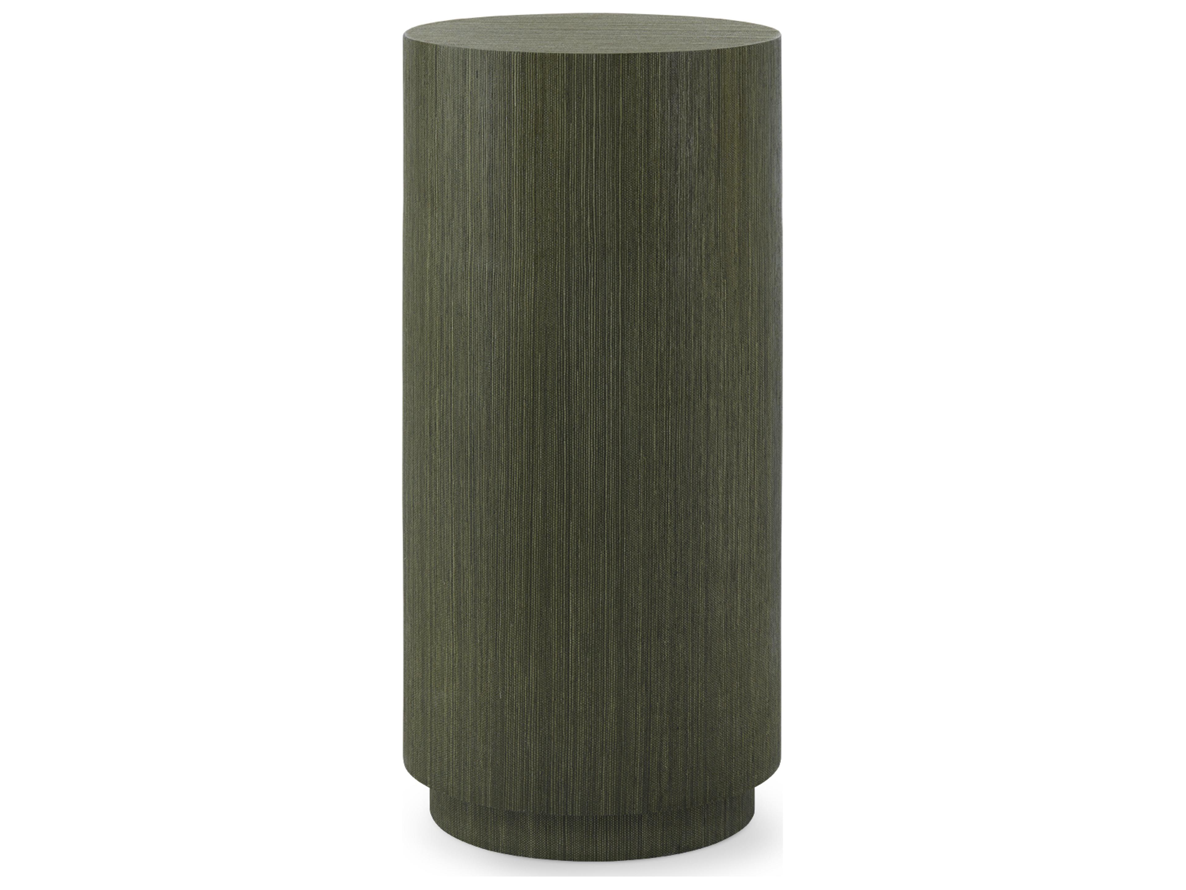 Villa & House Aaron Round Wood Deep Olive End Table