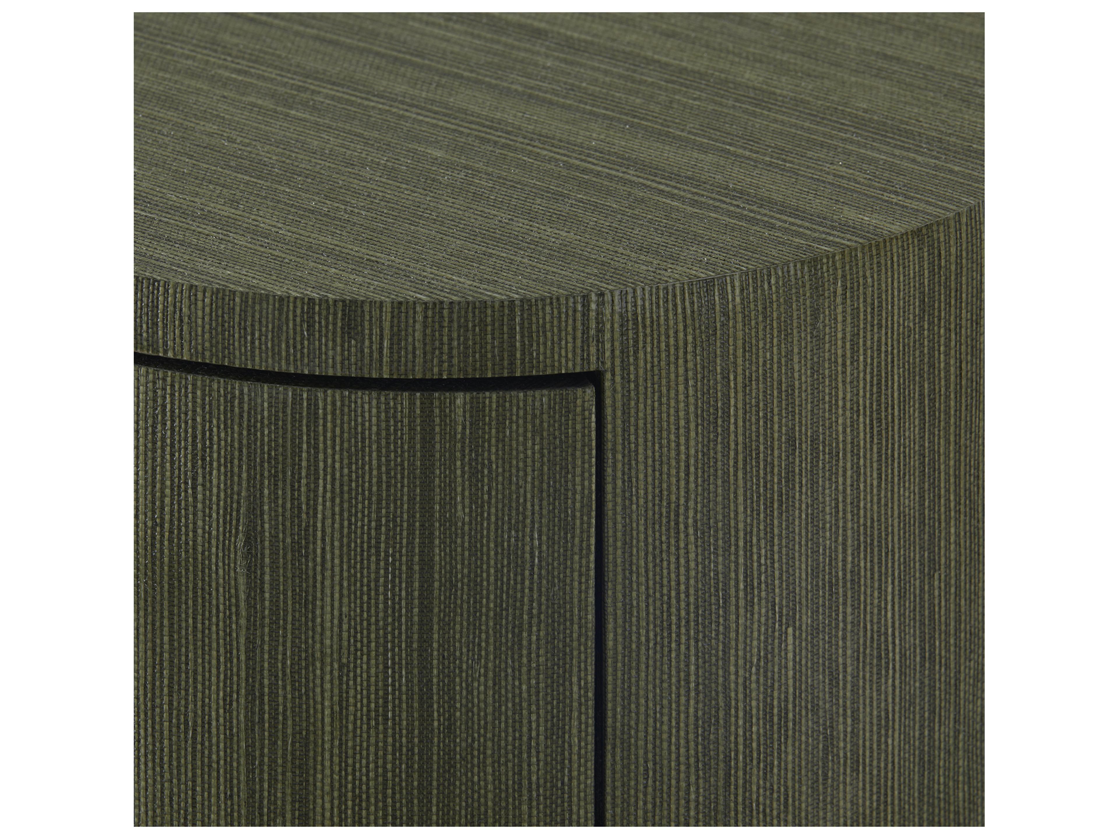 Villa & House Aaron Round Wood Deep Olive End Table