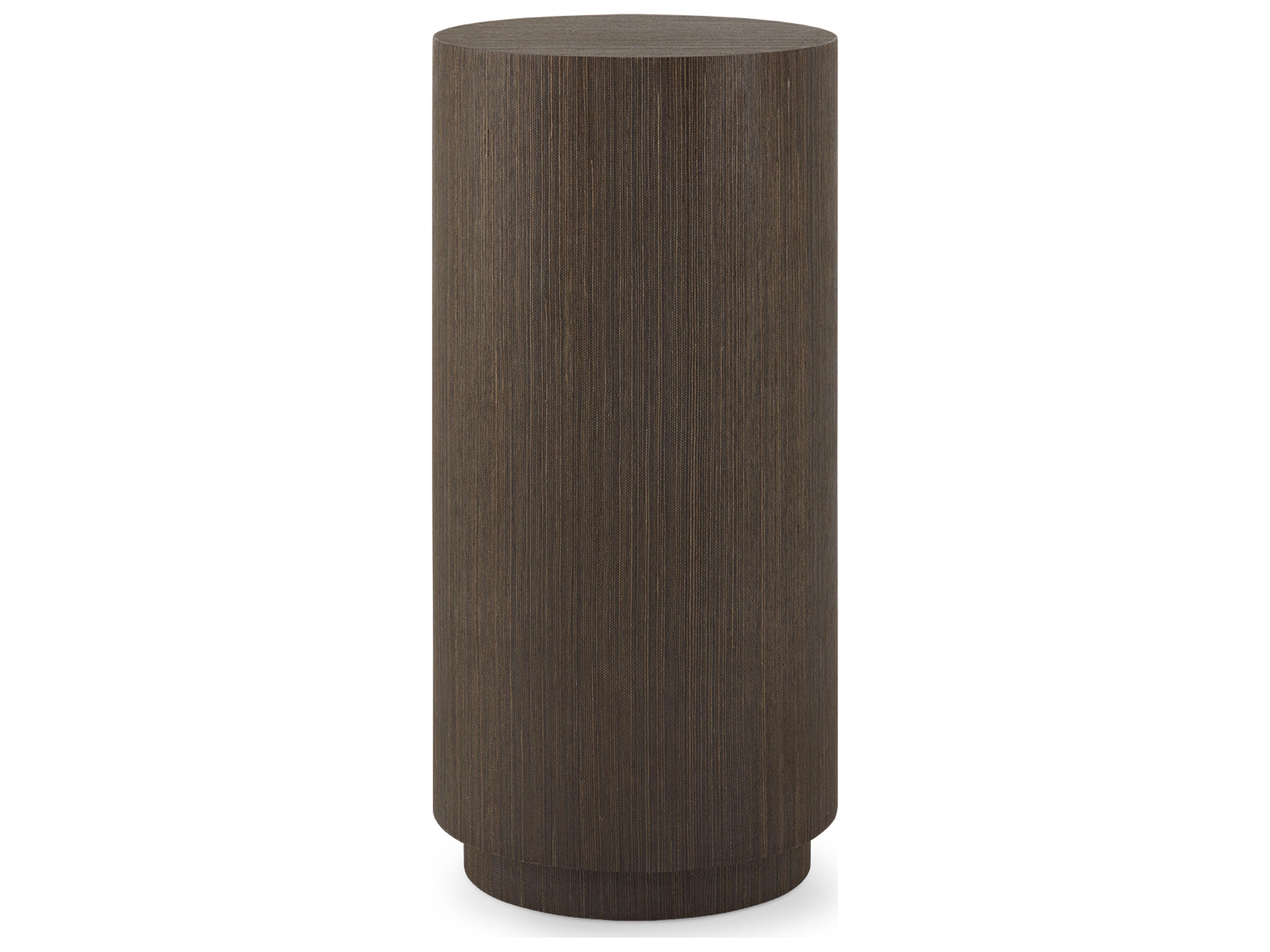 Villa & House Aaron Round Wood Warm Chocolate End Table