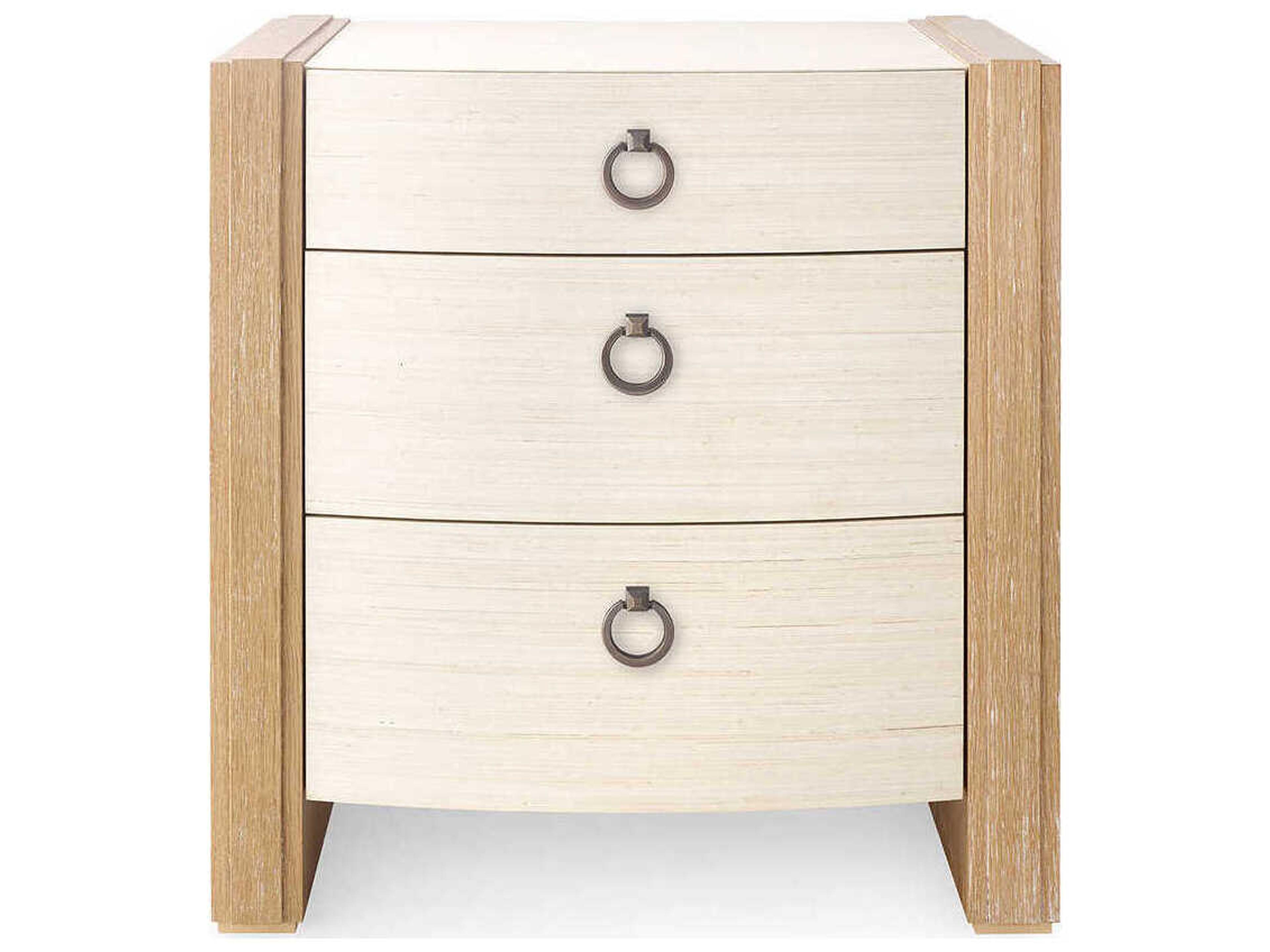Villa & House 3-Drawers Oak Wood Nightstand