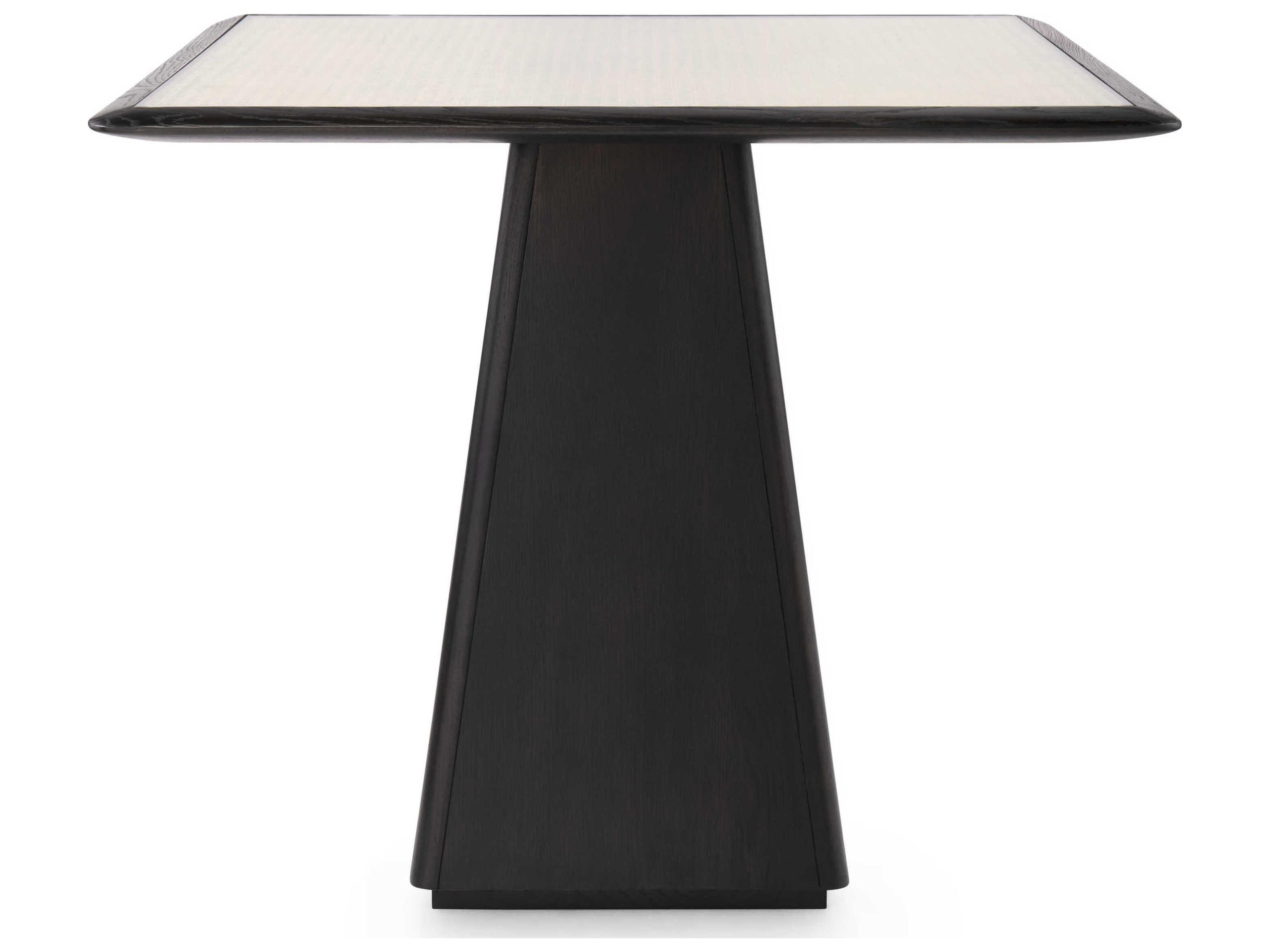 Square Glass Espresso Dining Table