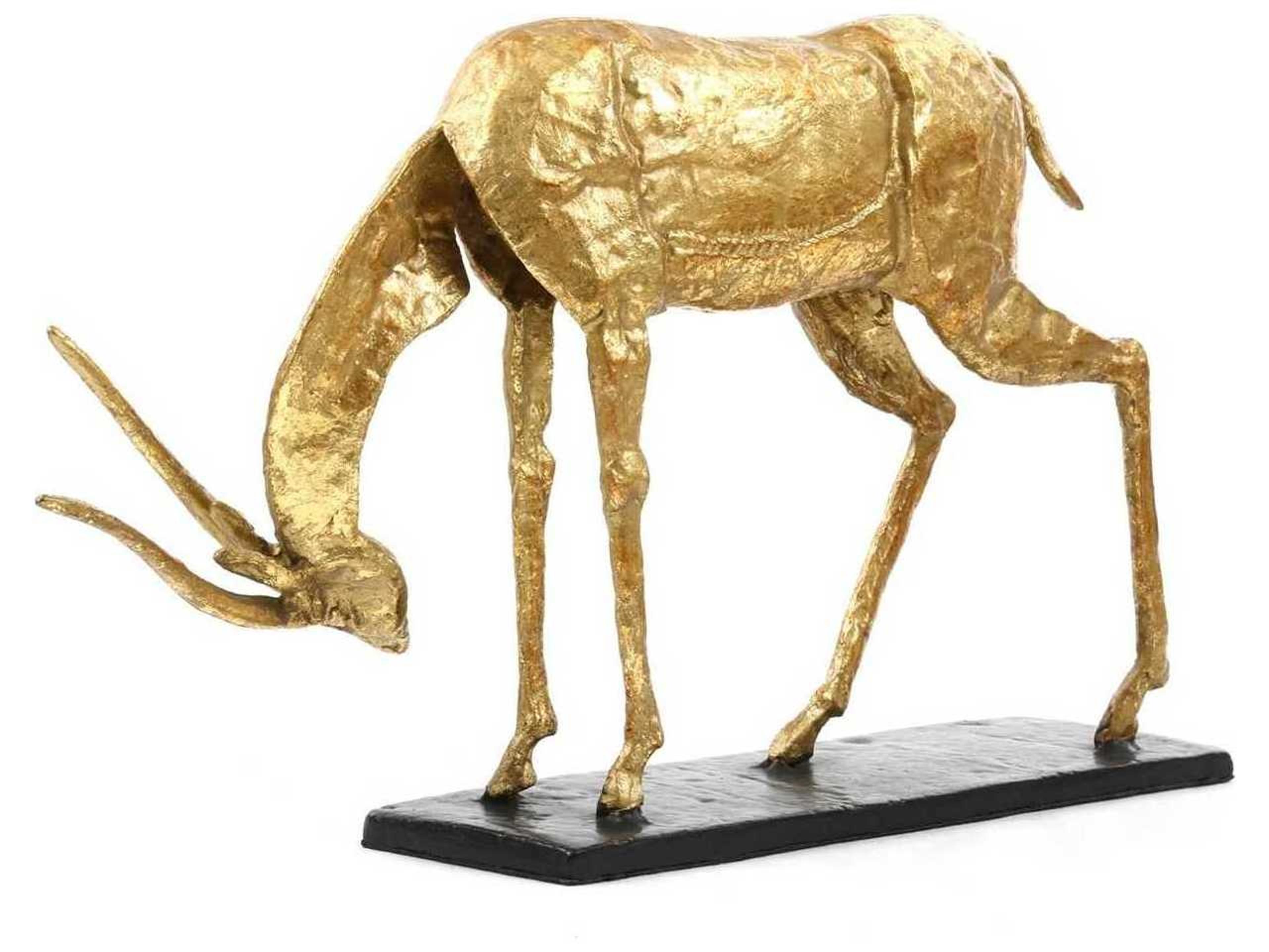 Accent Gold Leaf Bronze Sculpture