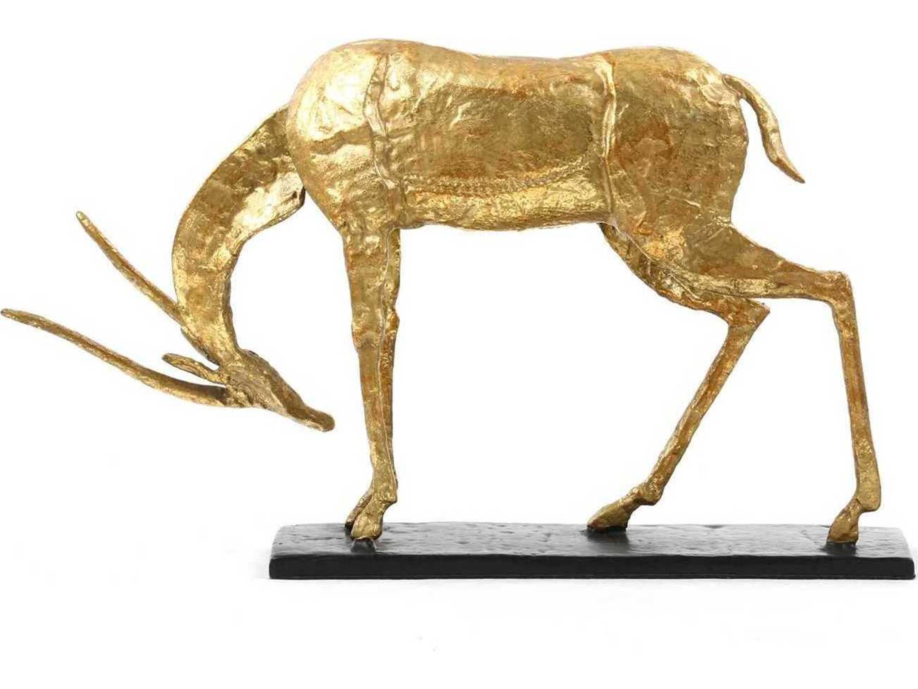 Villa & House Accent Gold Leaf Bronze Sculpture