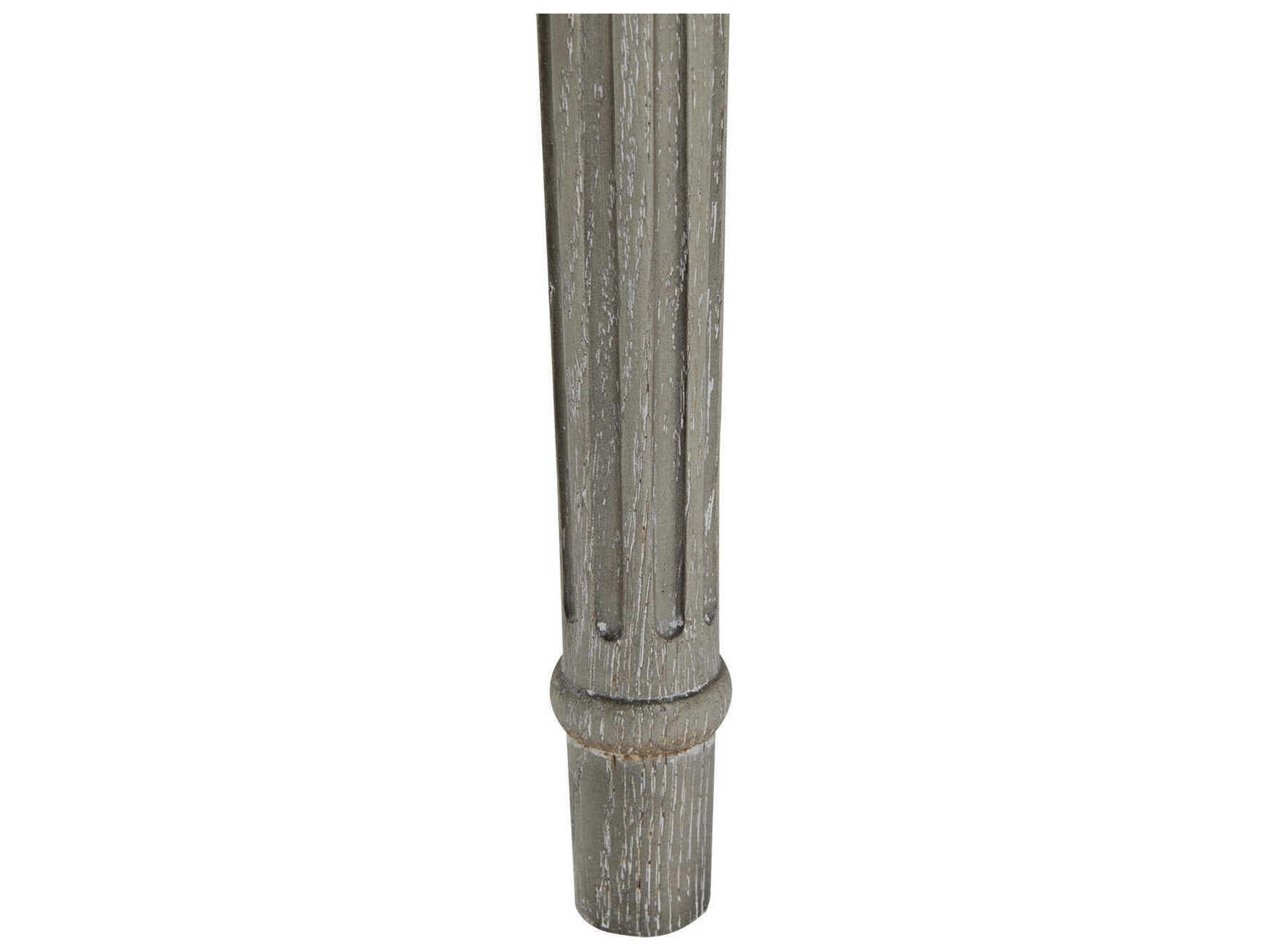 Villa & House Oak Wood Gray Upholstered Side Dining Chair