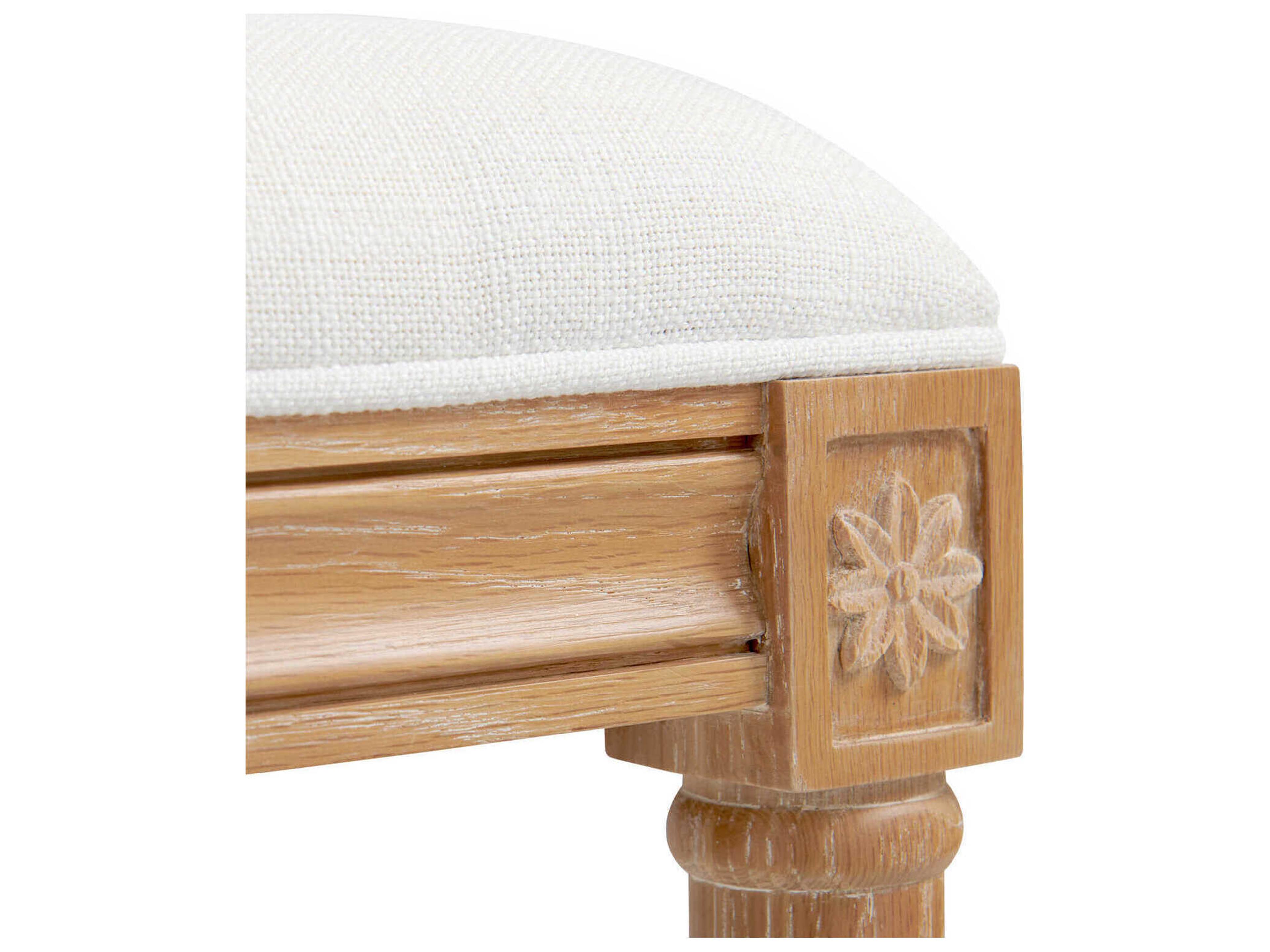 Villa & House Upholstered Oak Wood Natural Counter Stool