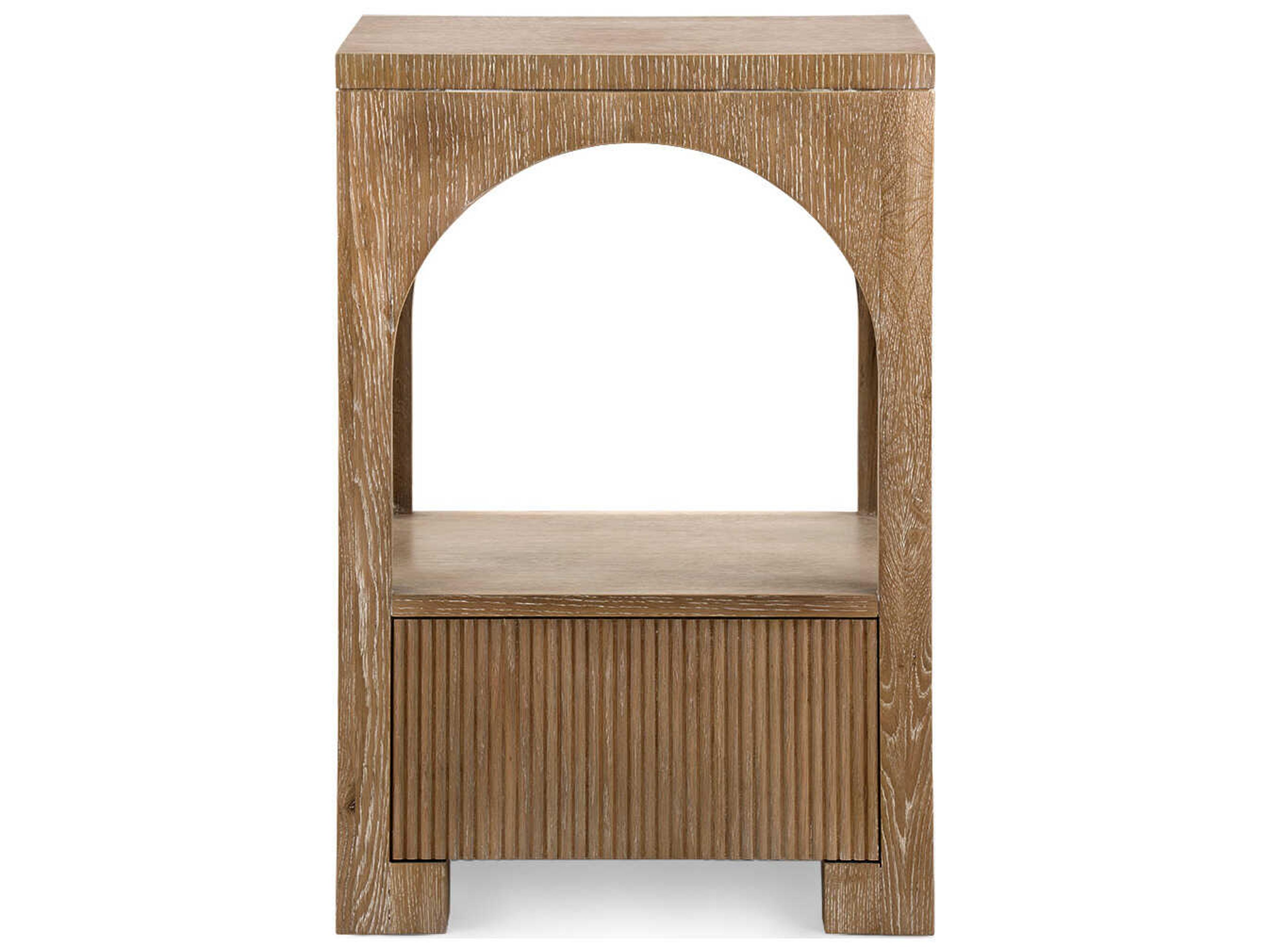 Villa & House Arcadia Square Wood Soft Glow Oak Beige End Table