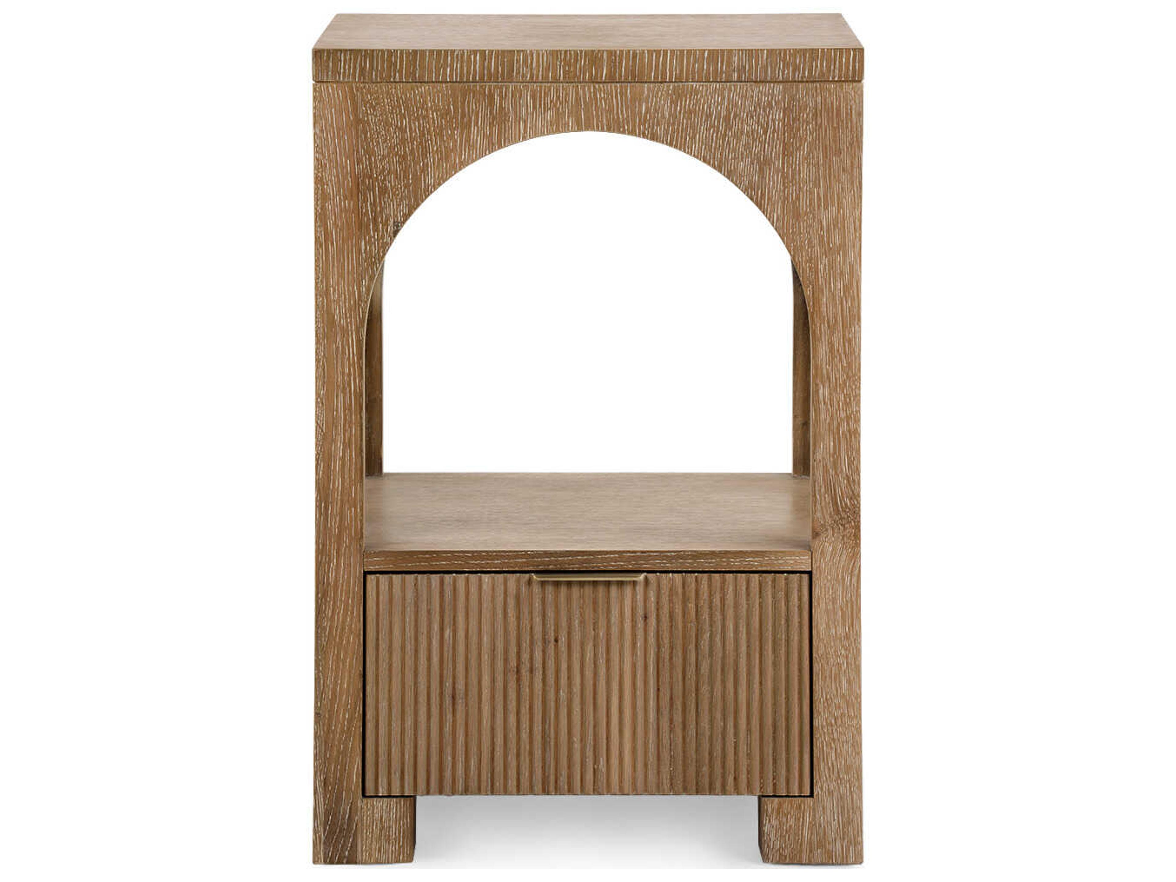 Villa & House Arcadia Square Wood Soft Glow Oak Beige End Table