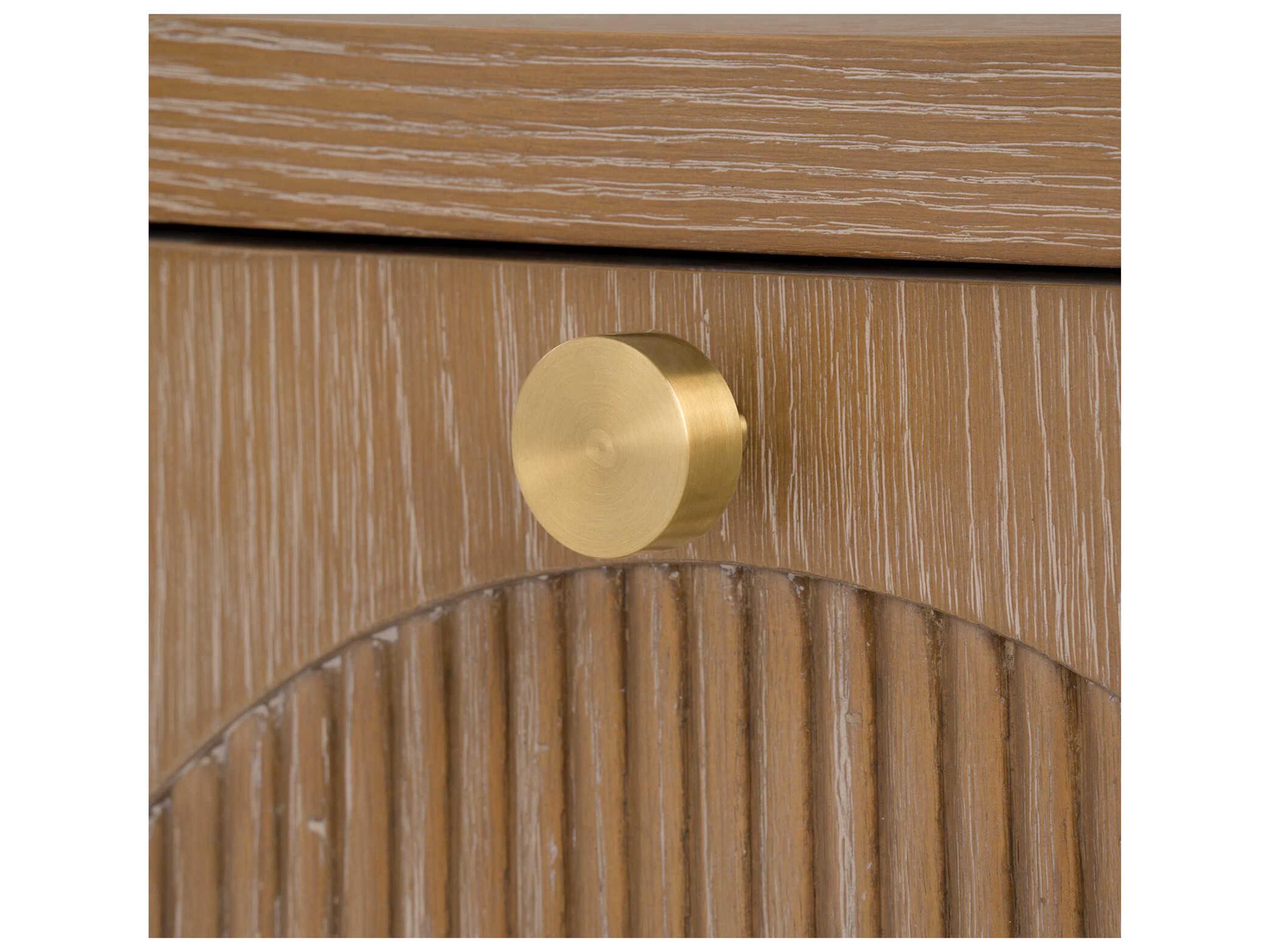 Villa & House 73" Arcadia Oak Wood Soft Glow Beige Sideboard