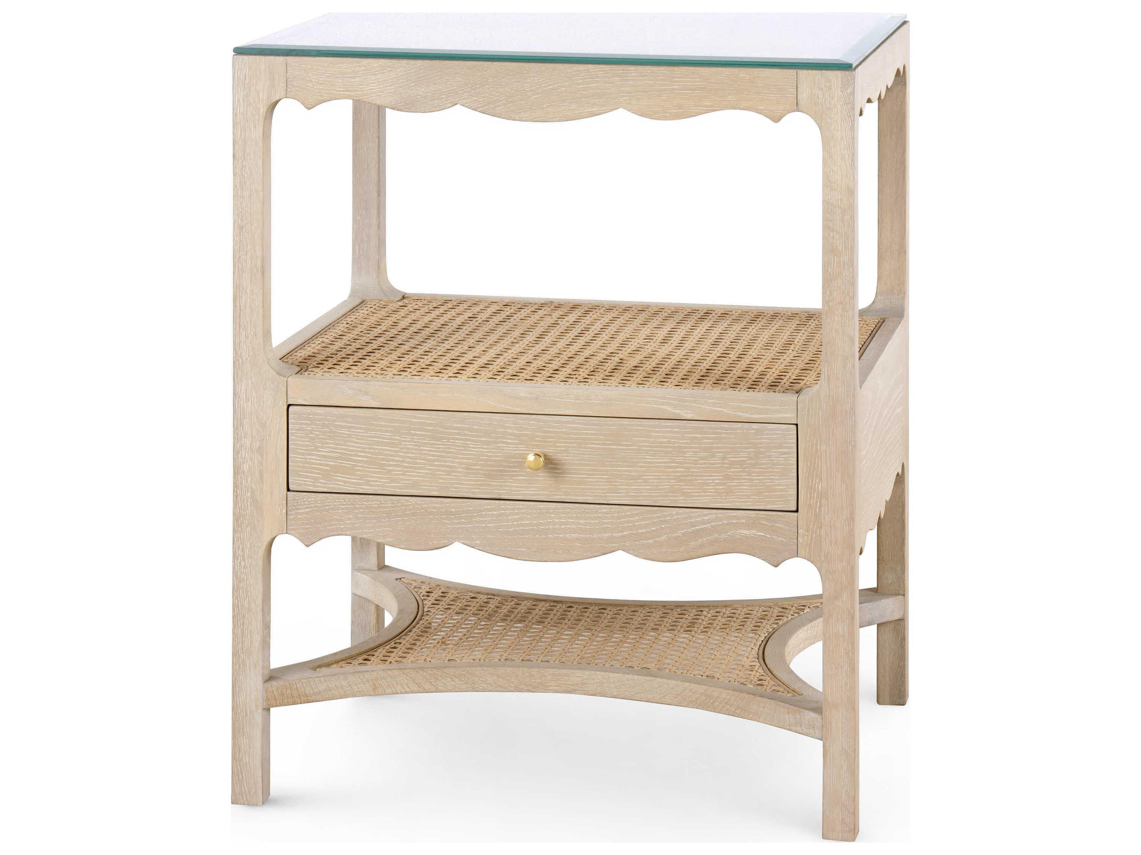 Rectangular Glass Sand End Table