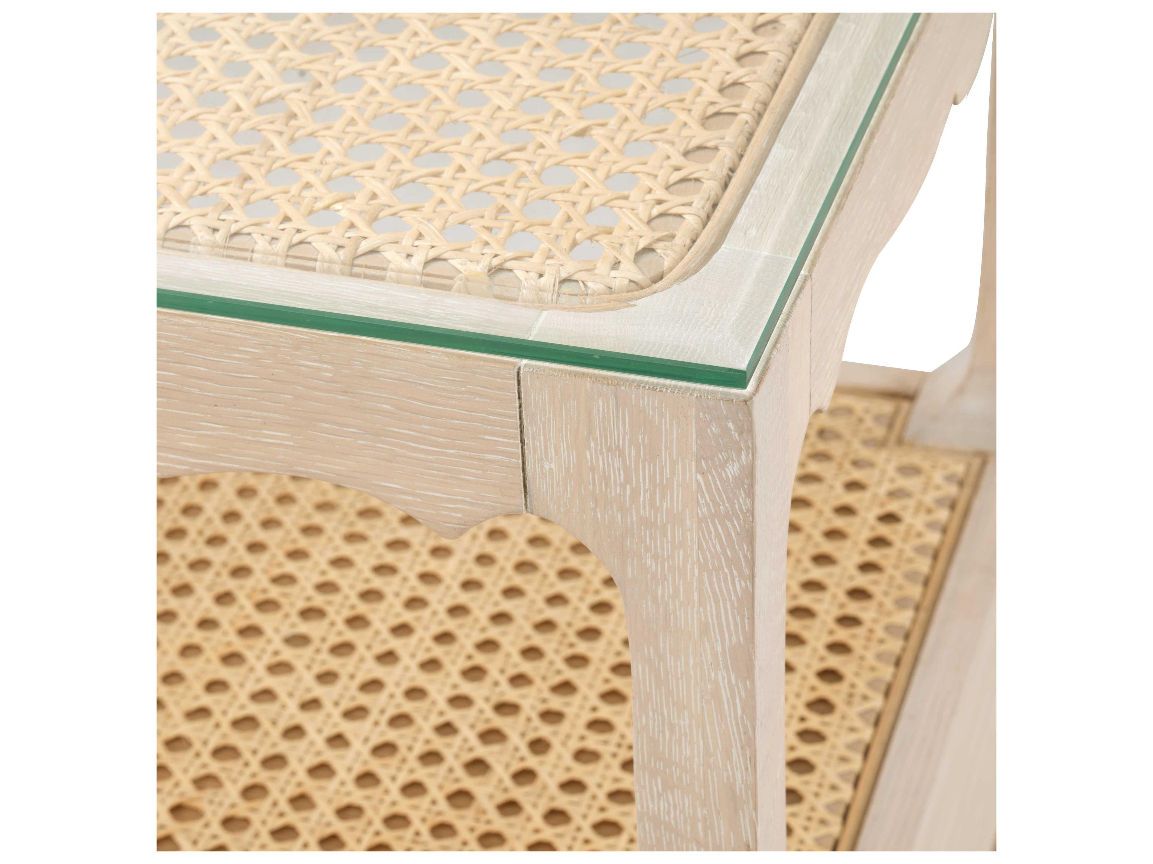 Villa & House Rectangular Glass Sand End Table