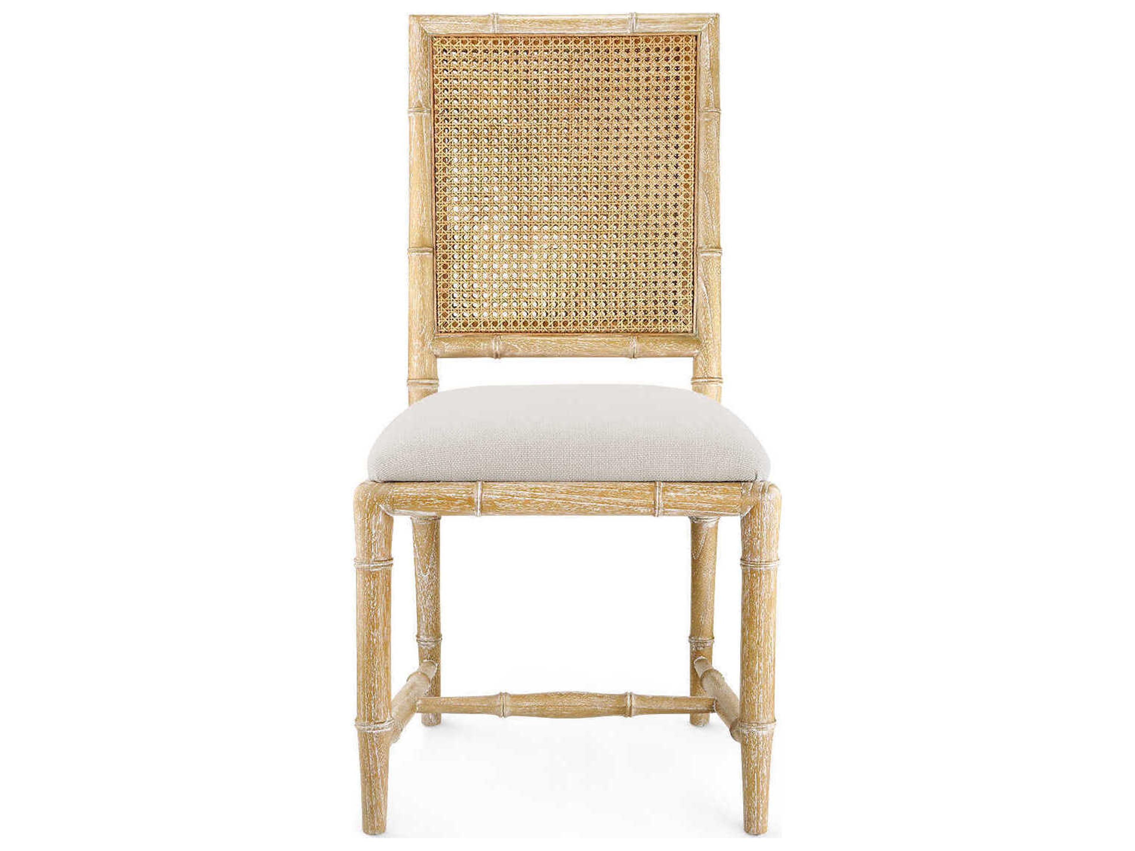 Villa & House Mahogany Wood Natural Upholstered Side Dining Chair