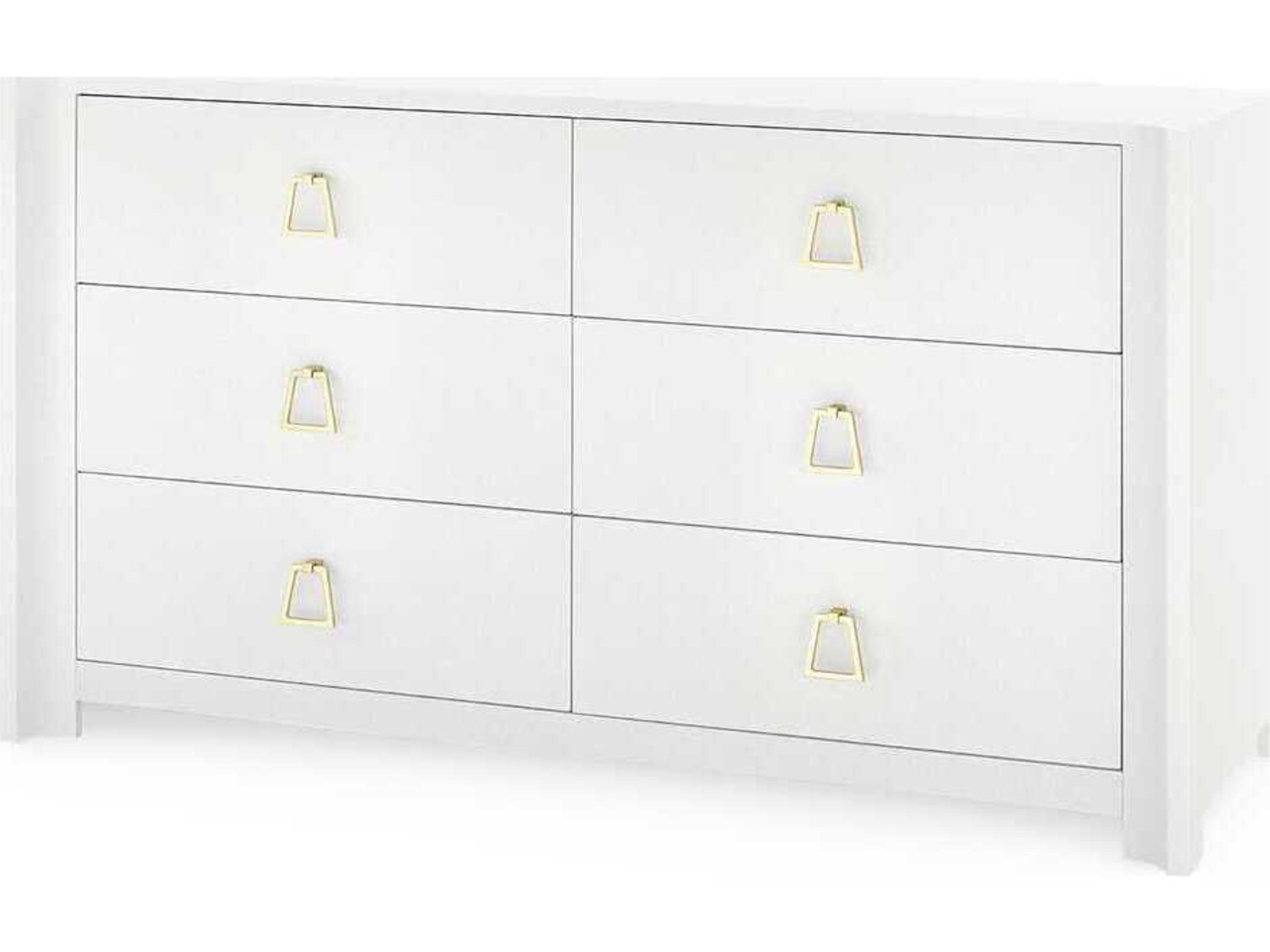Audrey 6-Drawers White Double Dresser