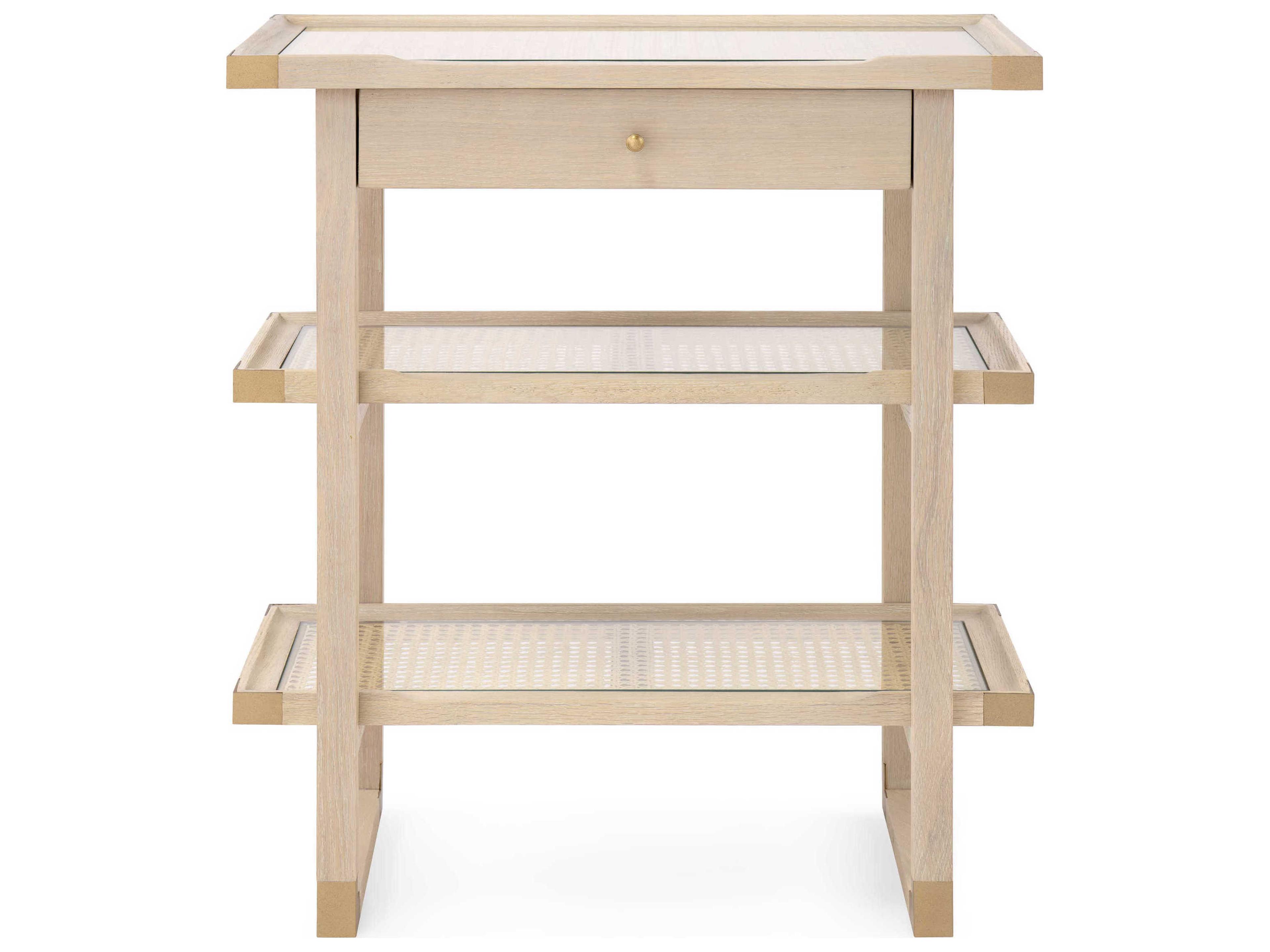 Rectangular Glass Sand End Table