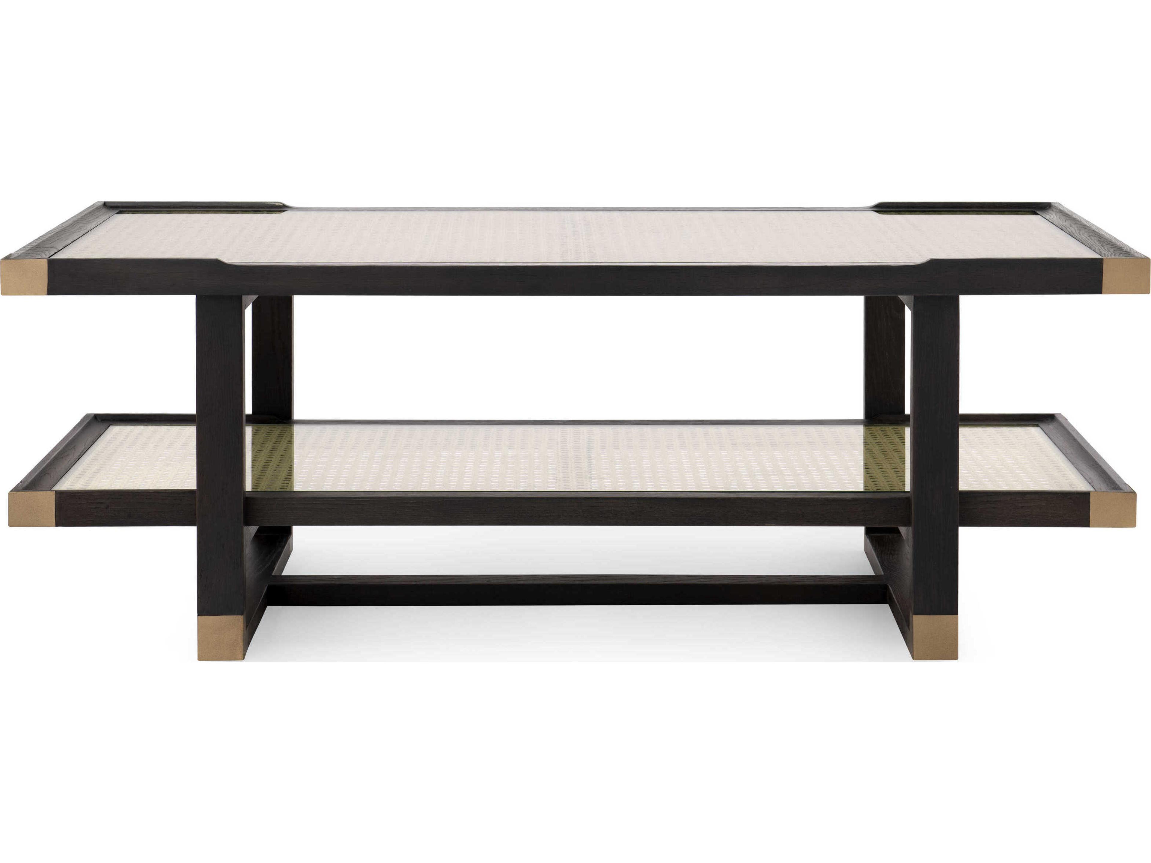 Rectangular Glass Espresso Coffee Table