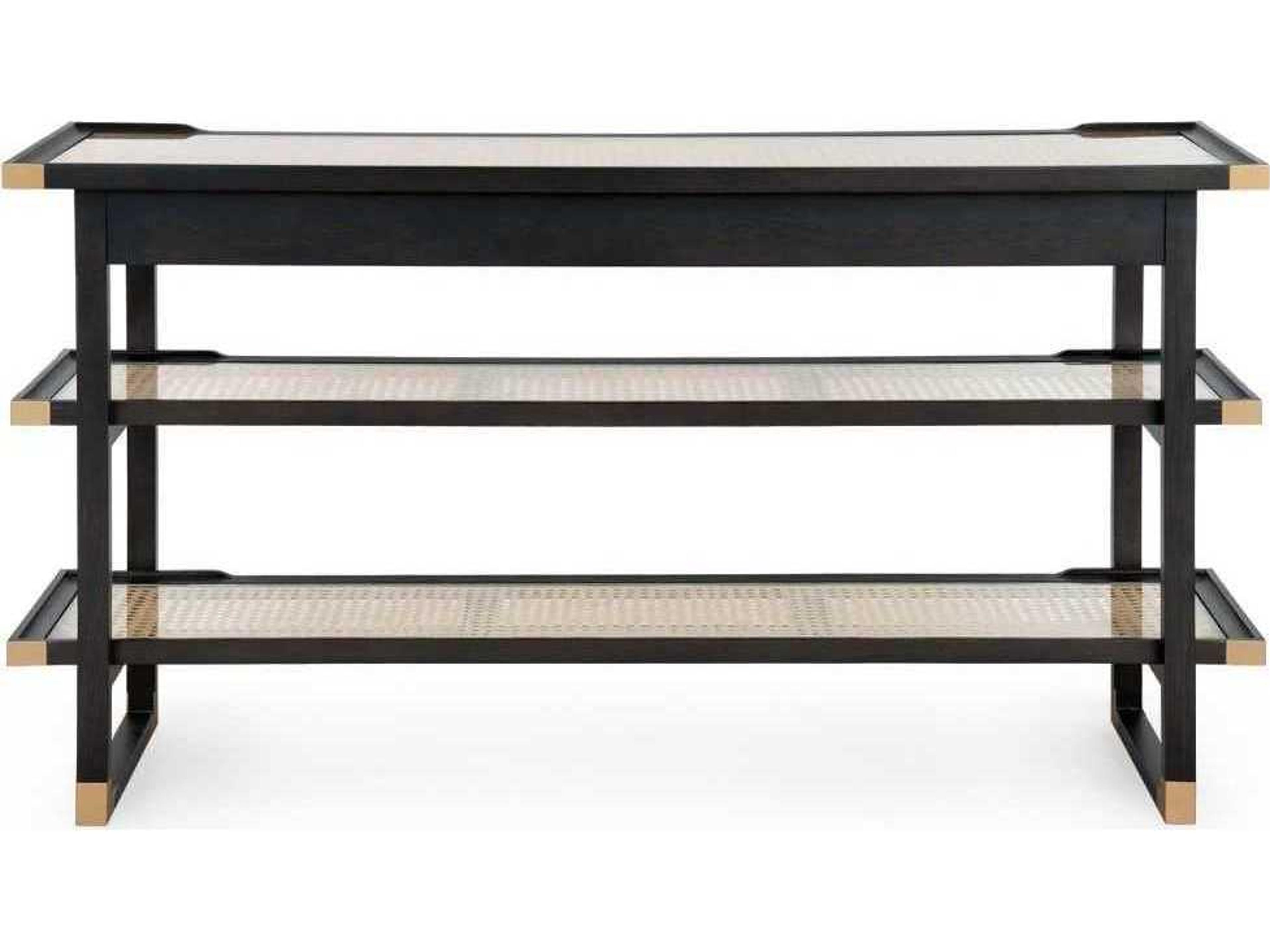 Villa & House Austin Rectangular Glass Espresso Console Table