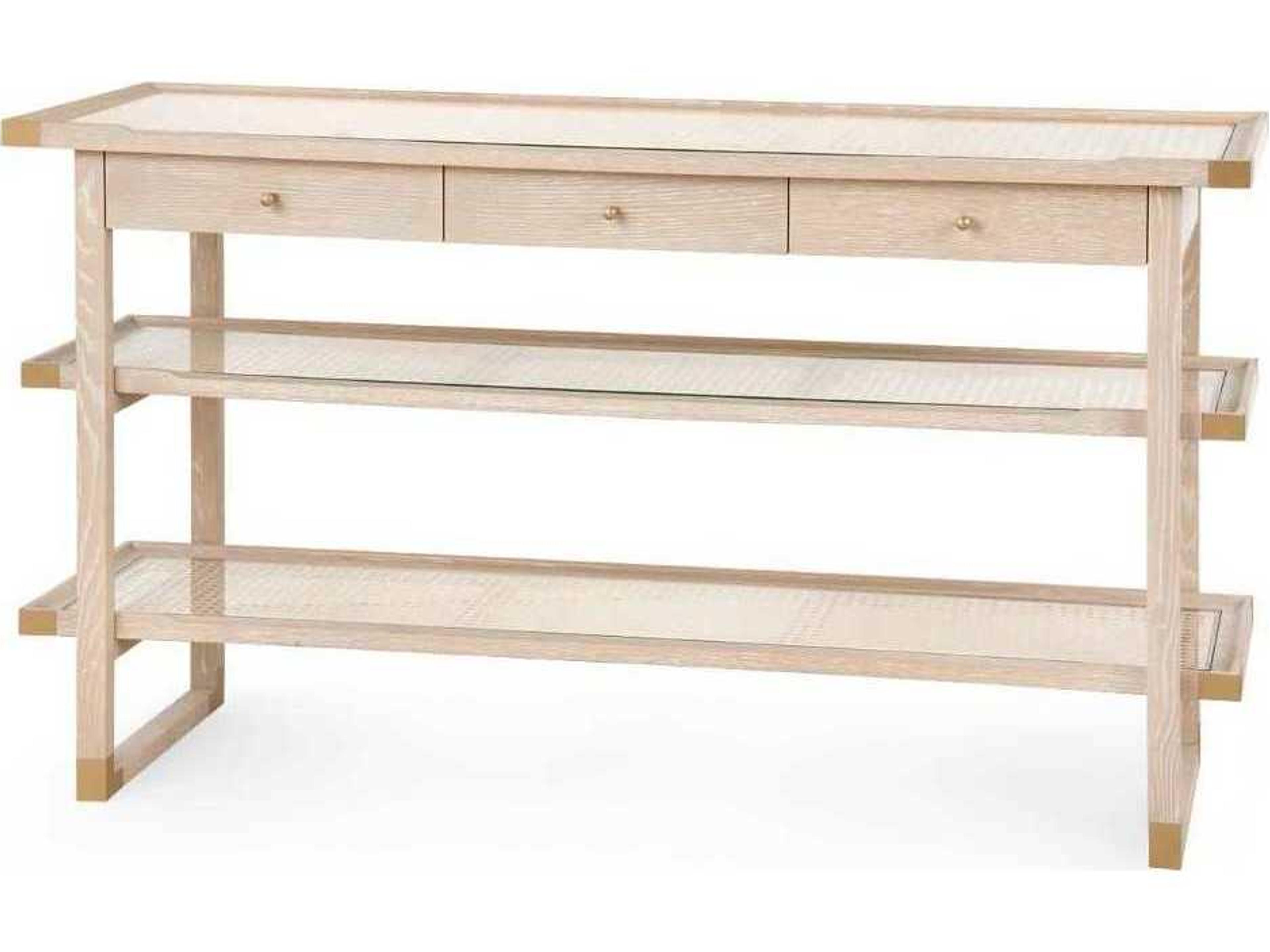 Austin Rectangular Glass Sand Console Table