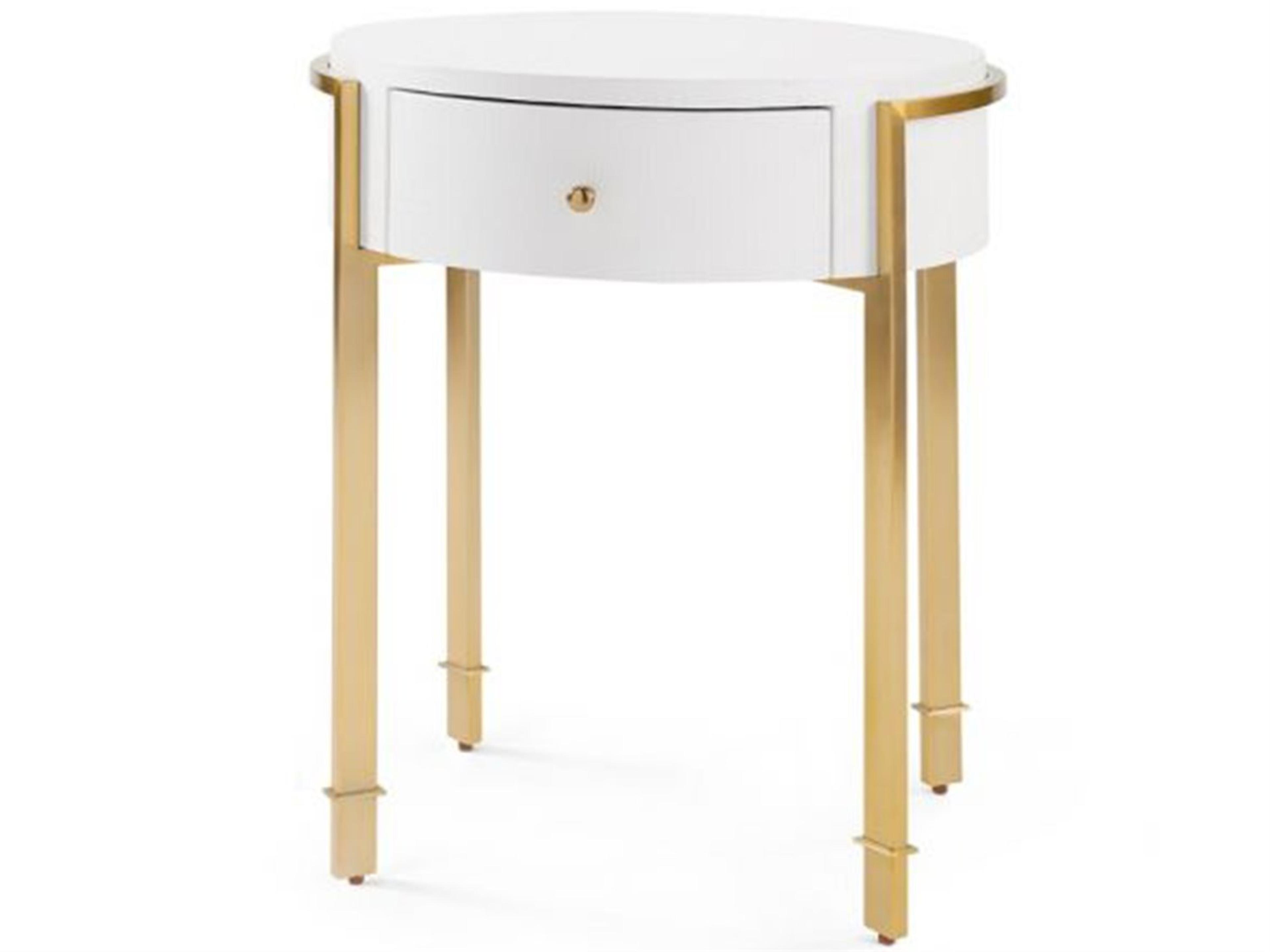 Villa & House Round Wood Vanilla End Table