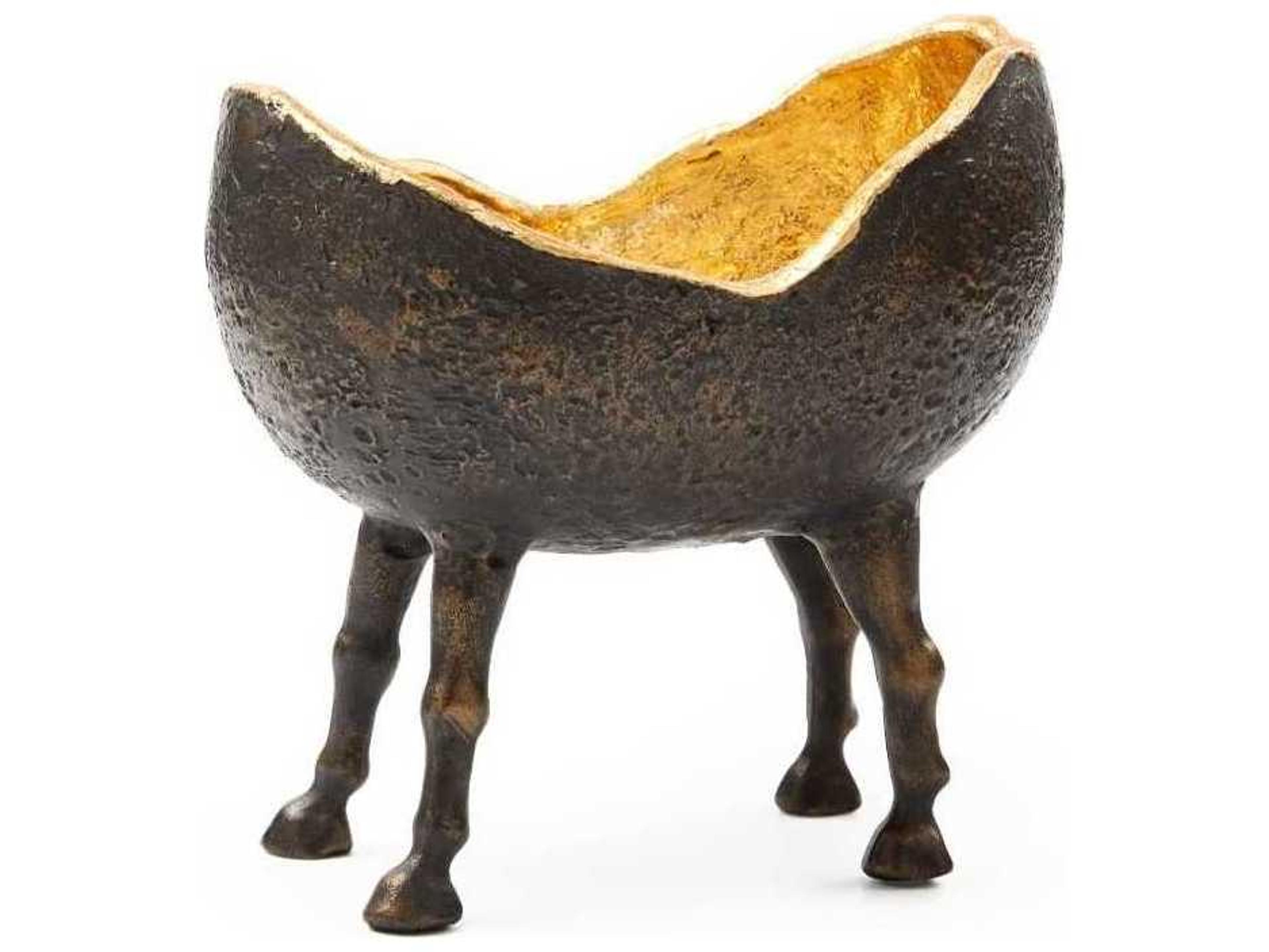 Villa & House Bronze And Gold Leaf Decorative Plate Accessories