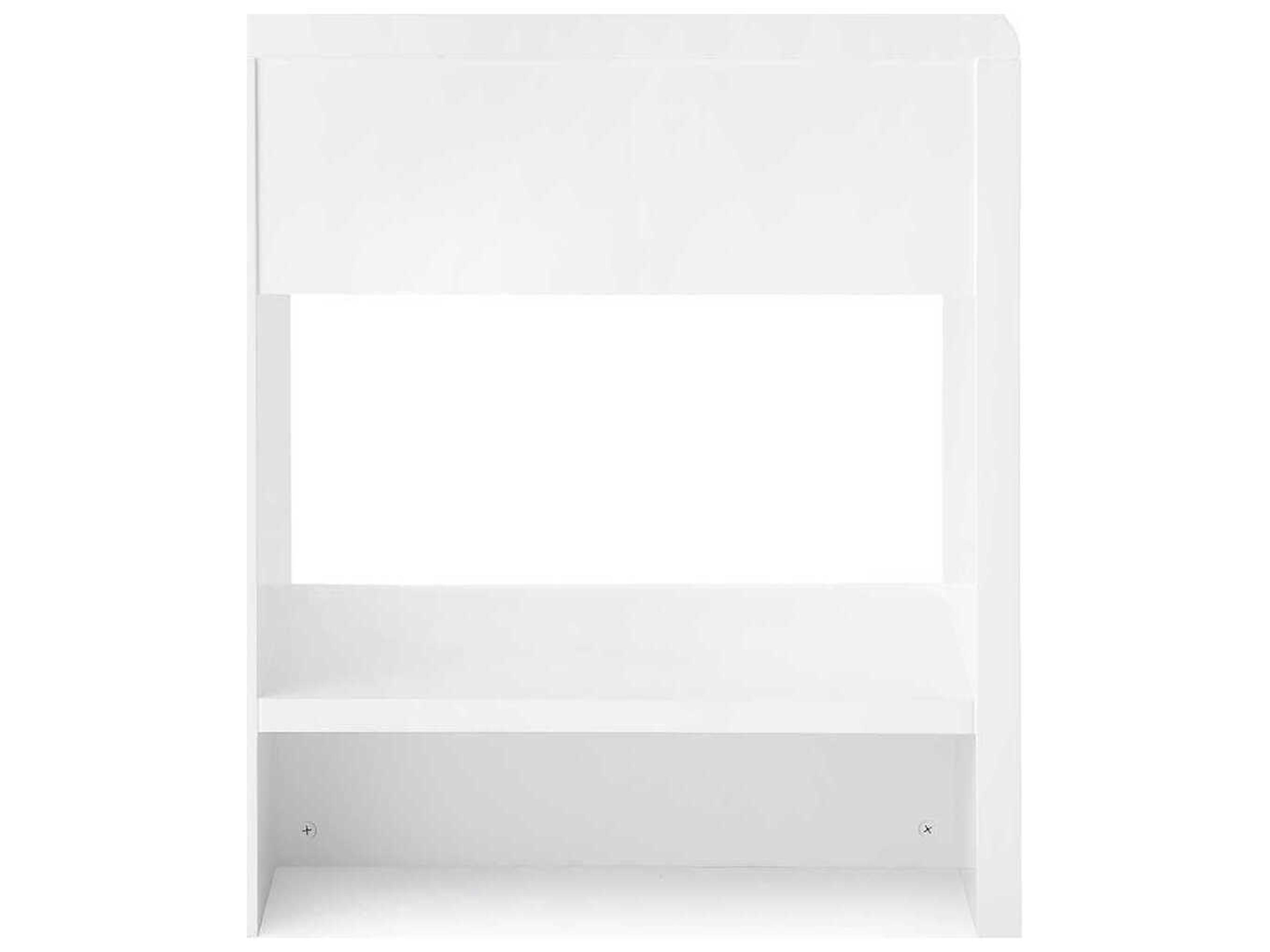 Villa & House Rectangular Wood White Pearl End Table