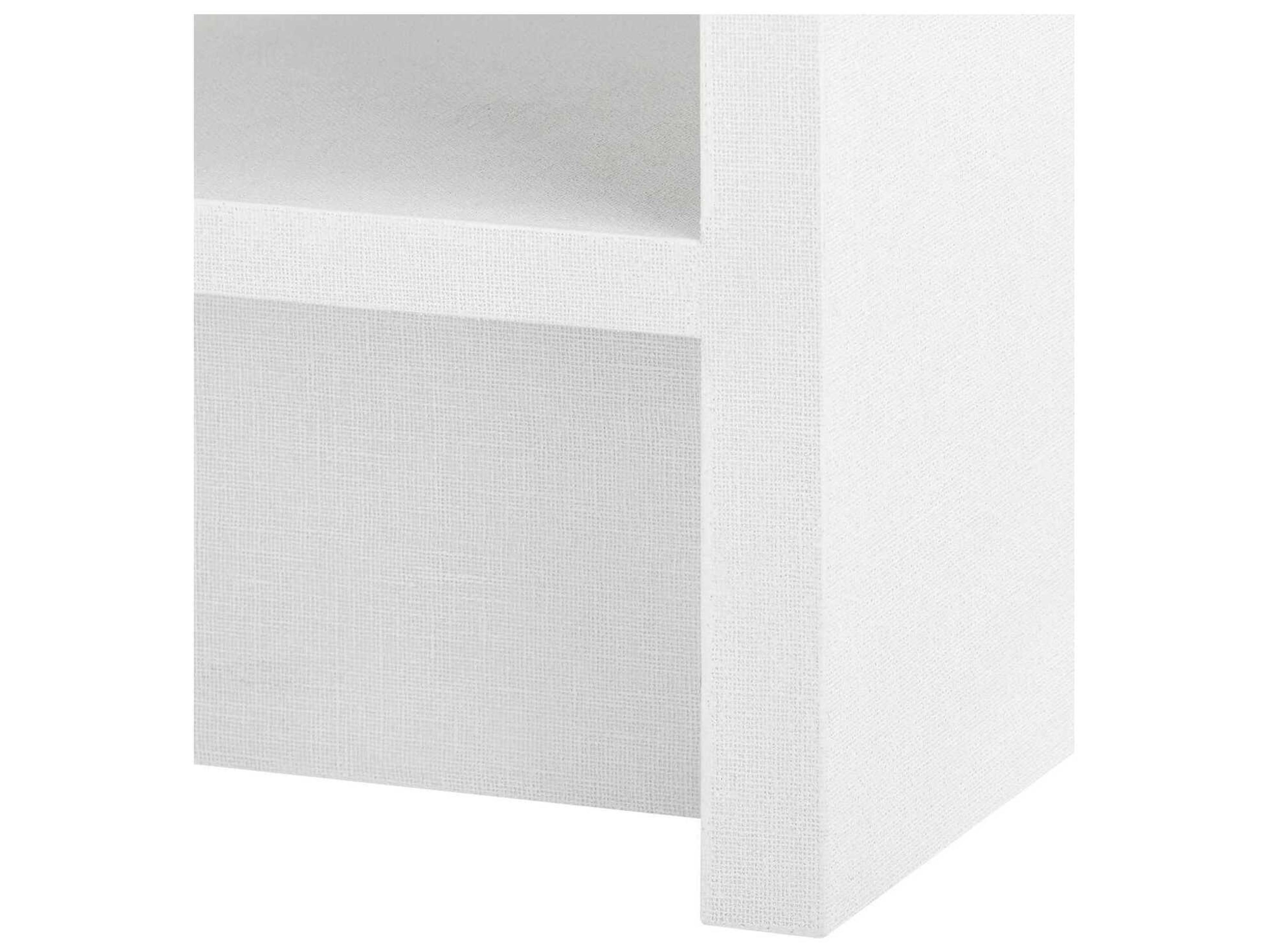 Villa & House Rectangular Wood Chiffon White End Table