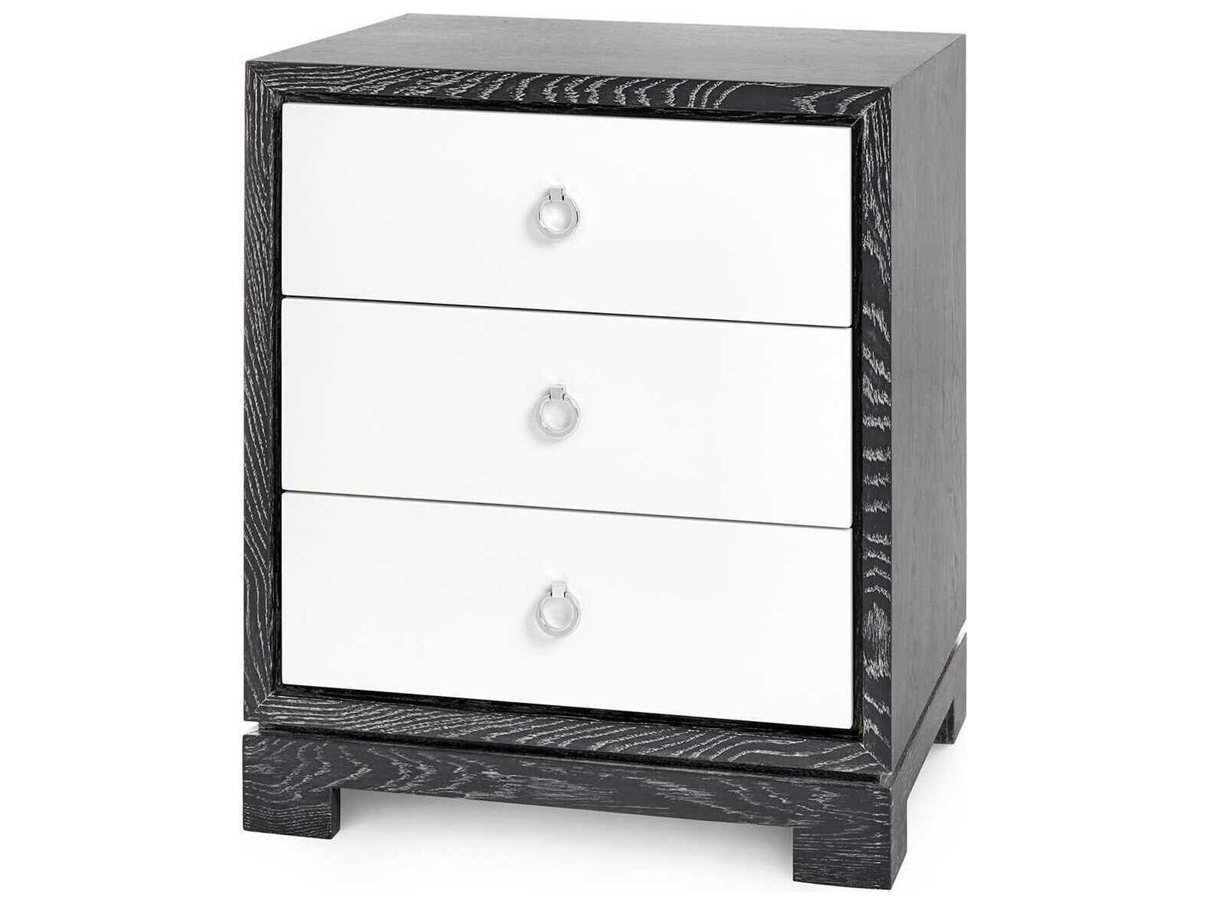 Villa & House 3-Drawers Gray Oak Wood Nightstand