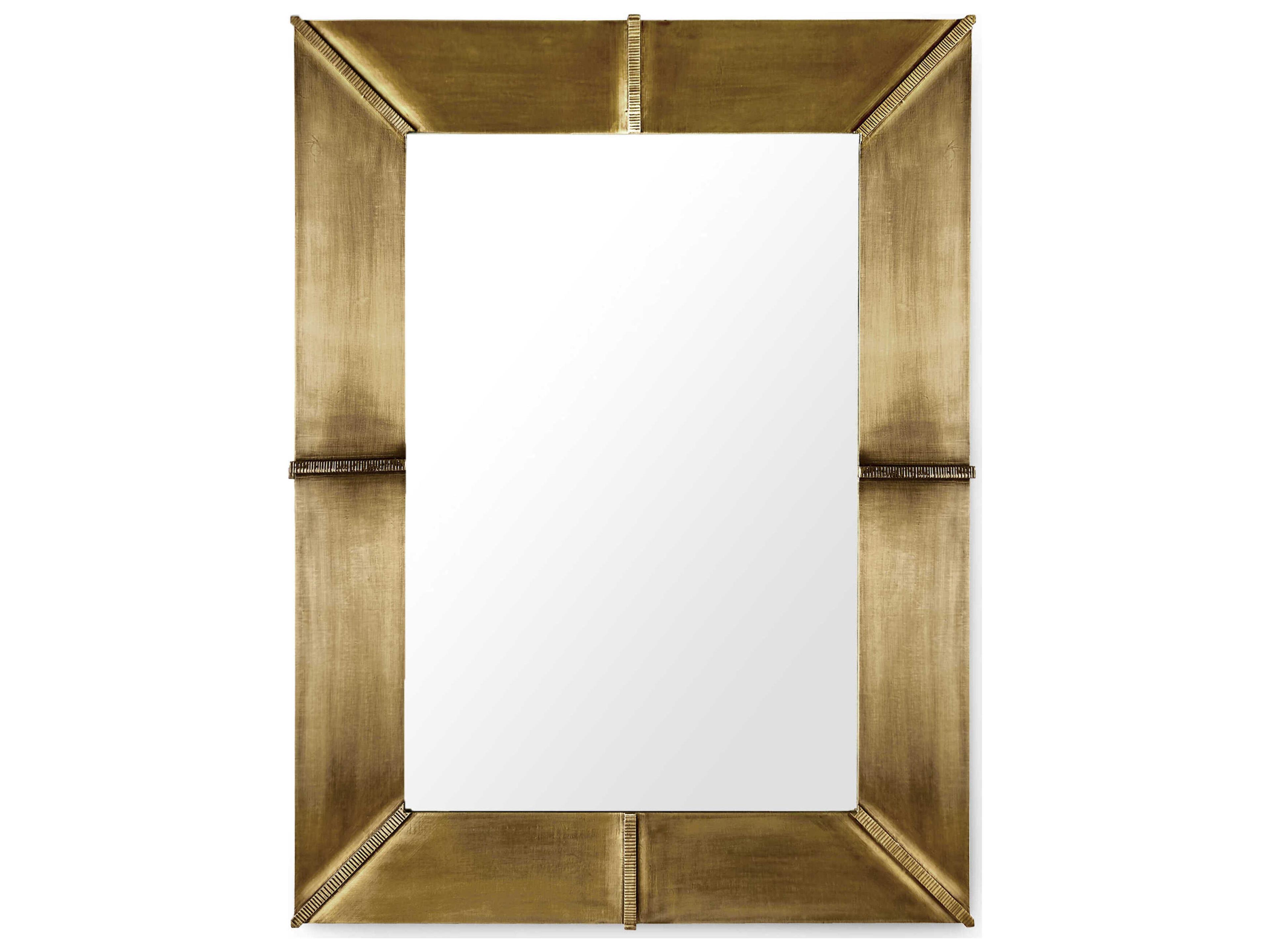 Brea Antique Brass Rectangular Wall Mirror