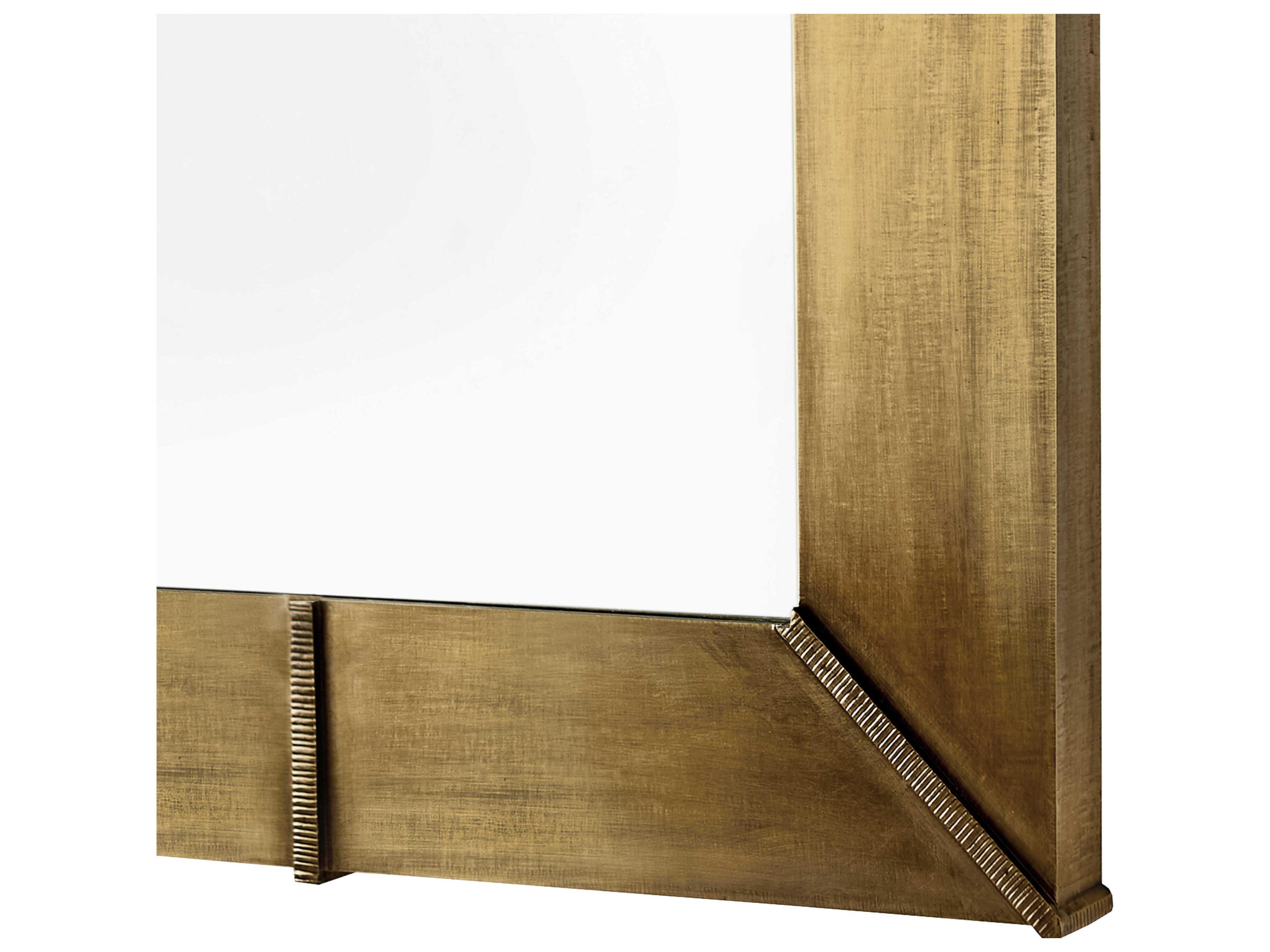 Villa & House Brea Antique Brass Rectangular Wall Mirror