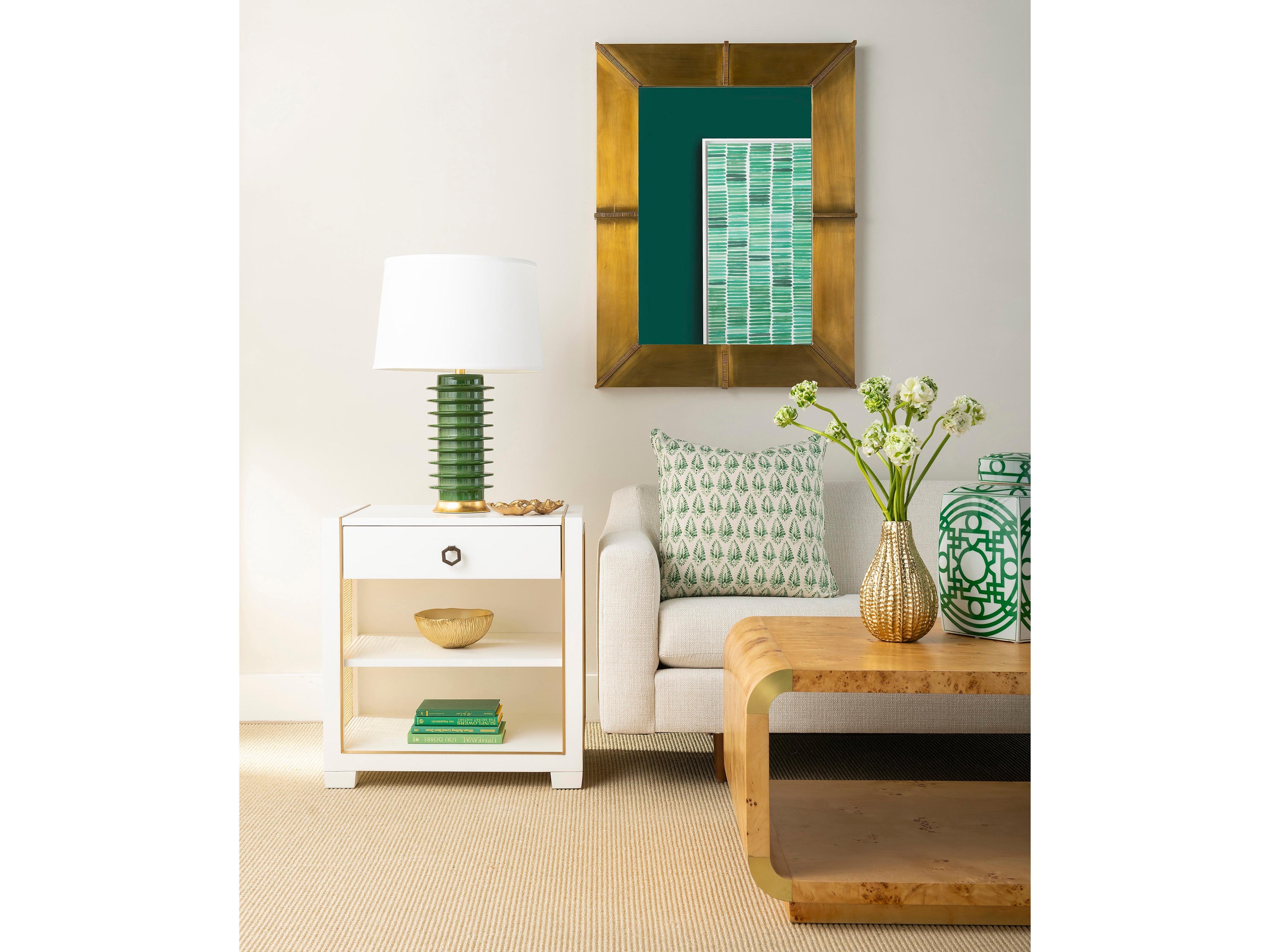 Villa & House Brea Antique Brass Rectangular Wall Mirror