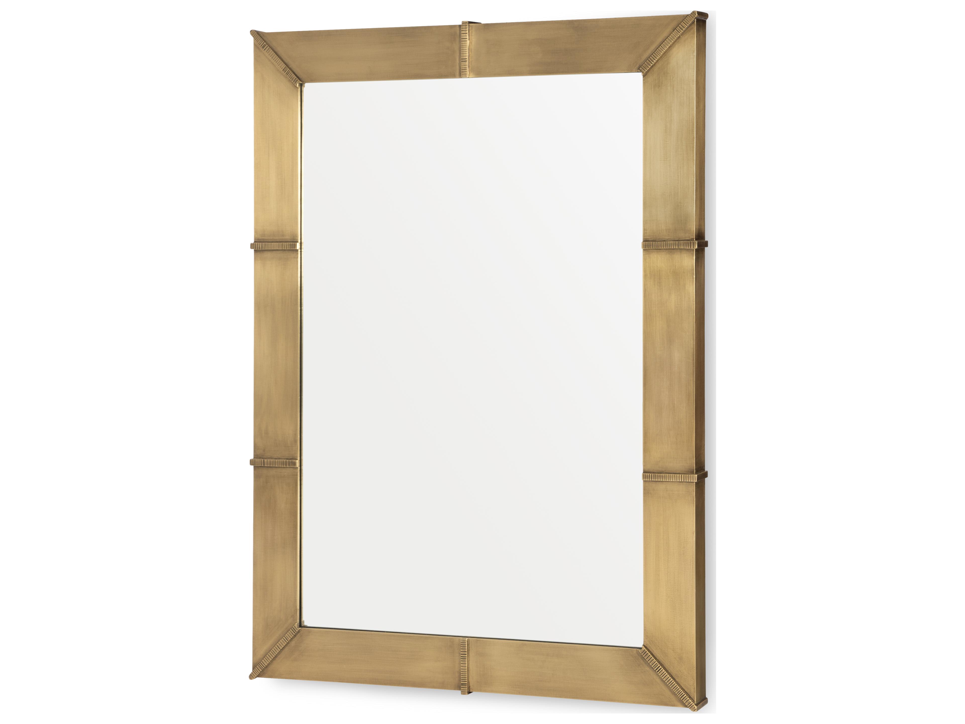 Brea Antique Brass Wall Mirror Rectangular