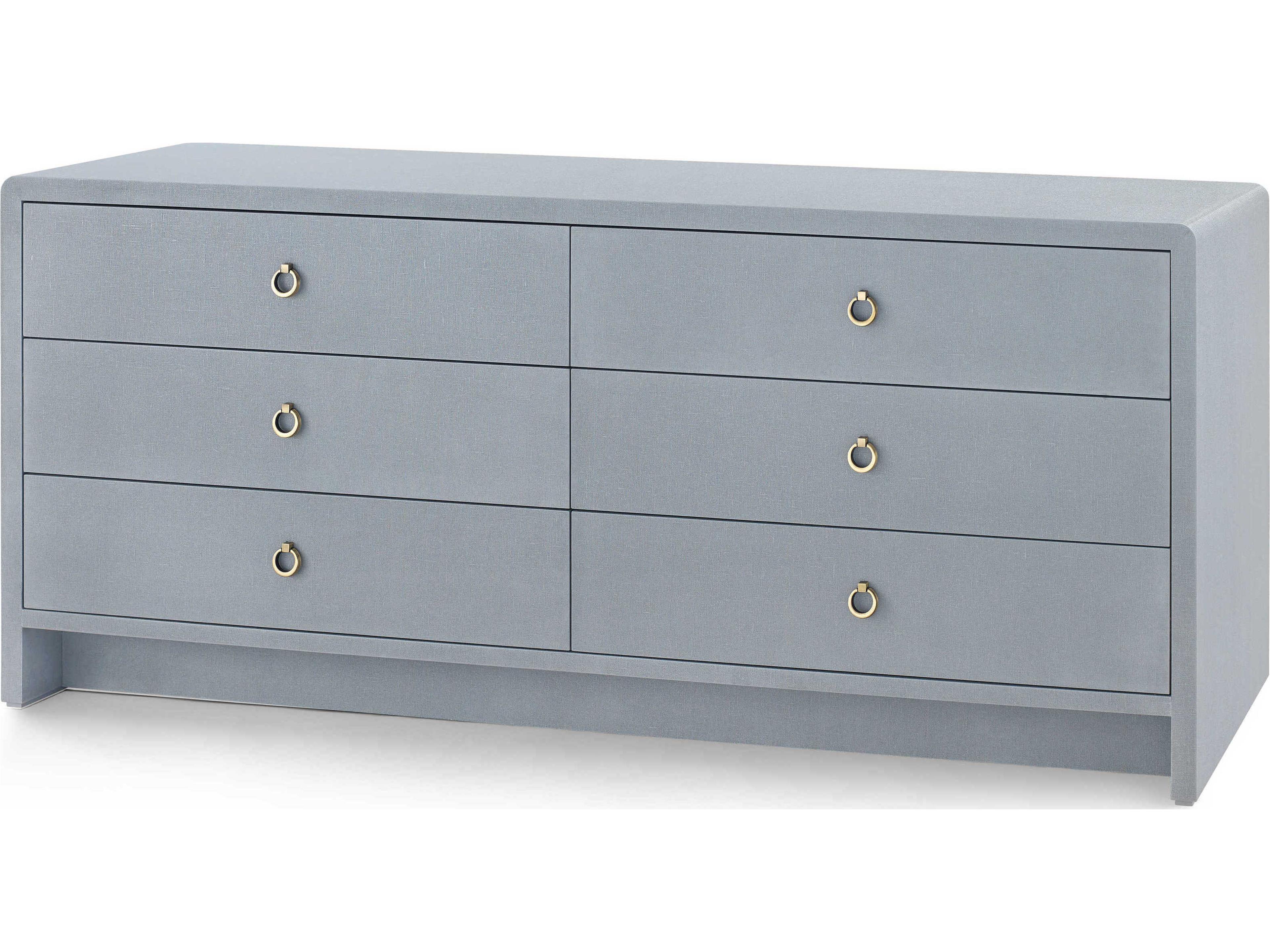 Villa & House Bryant Linen Extra Large 6-Drawers Double Dresser
