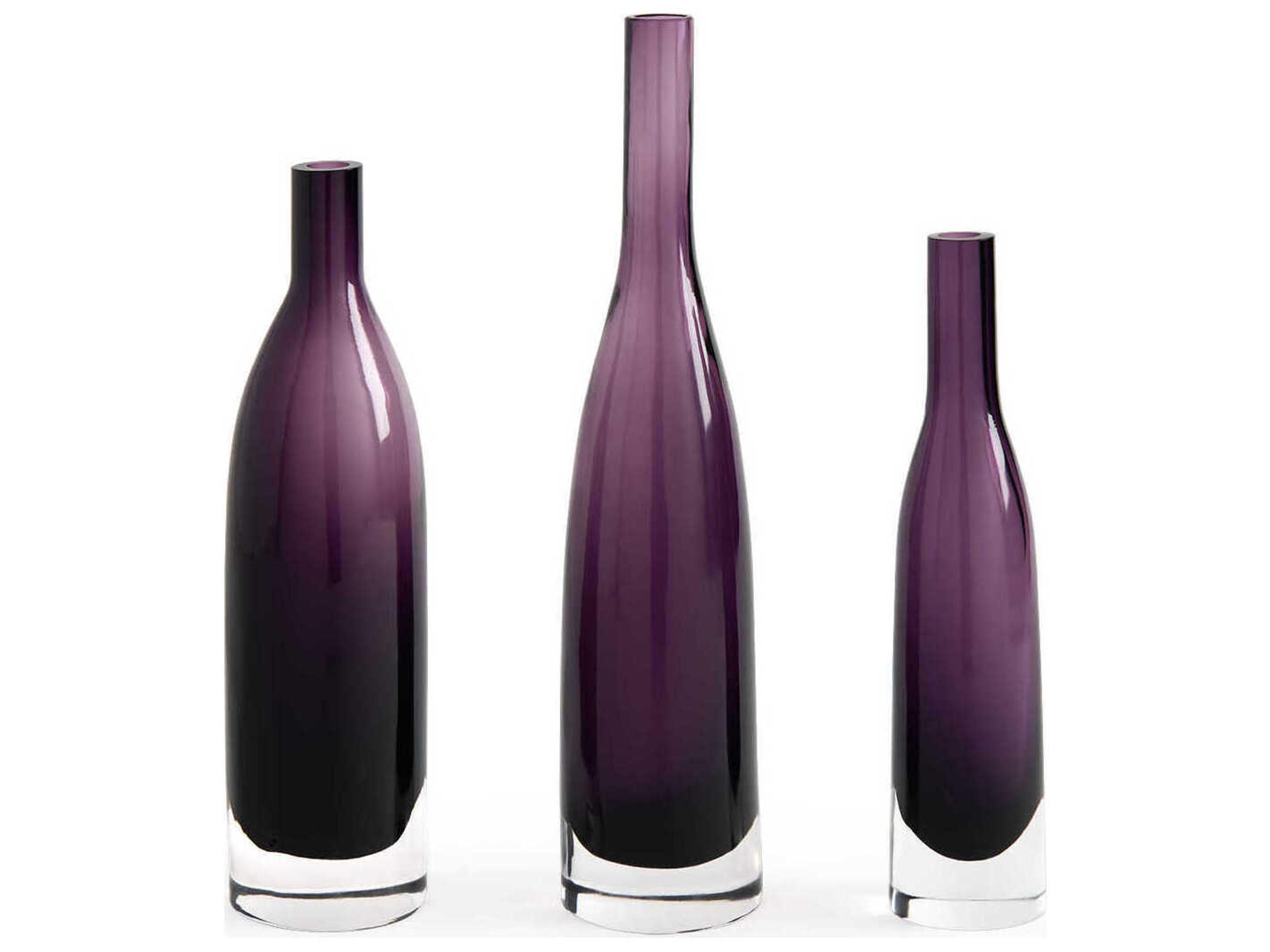 Villa & House Botella Aubergine Vase Set of 3