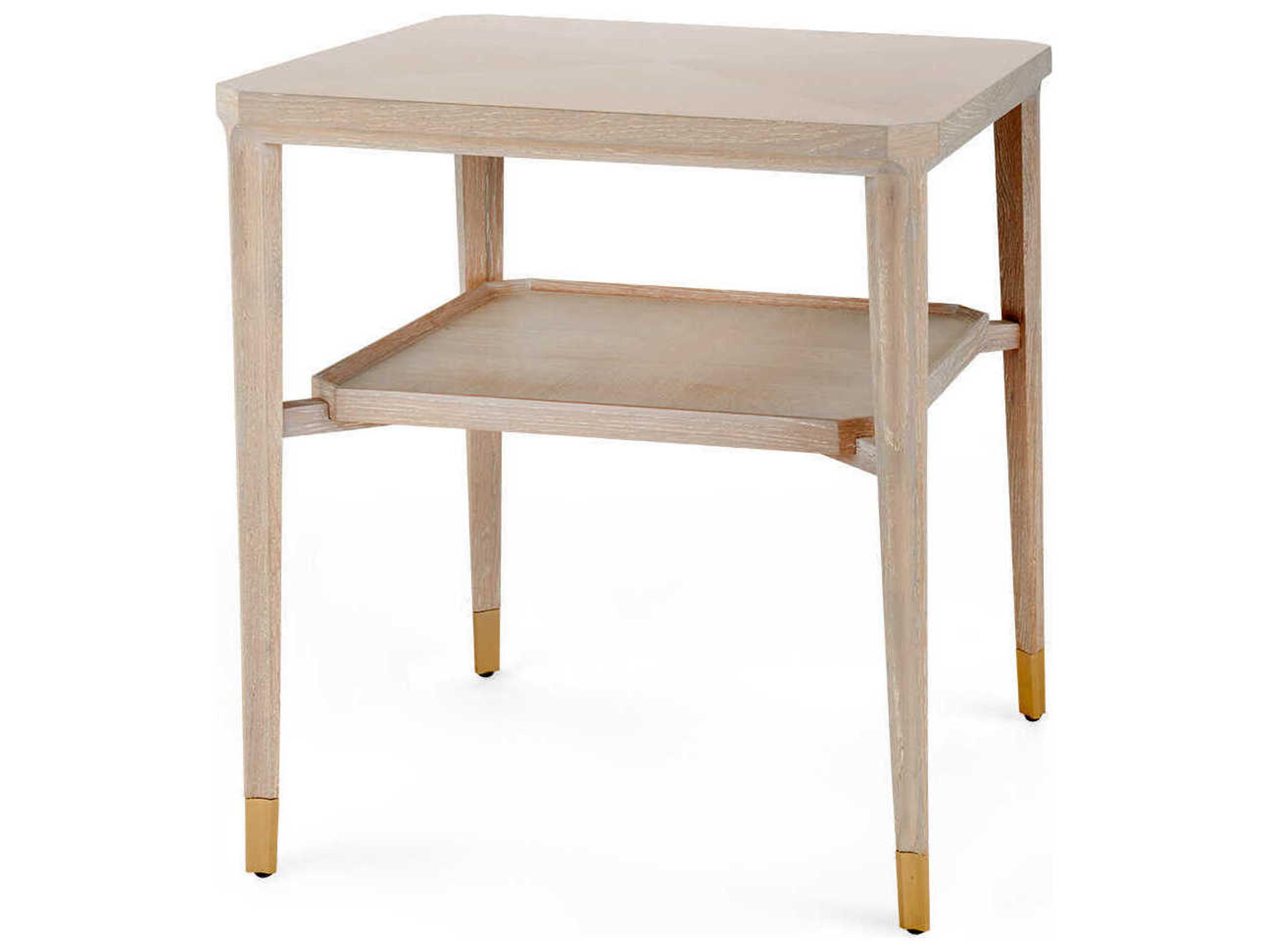 Square Wood Sand End Table