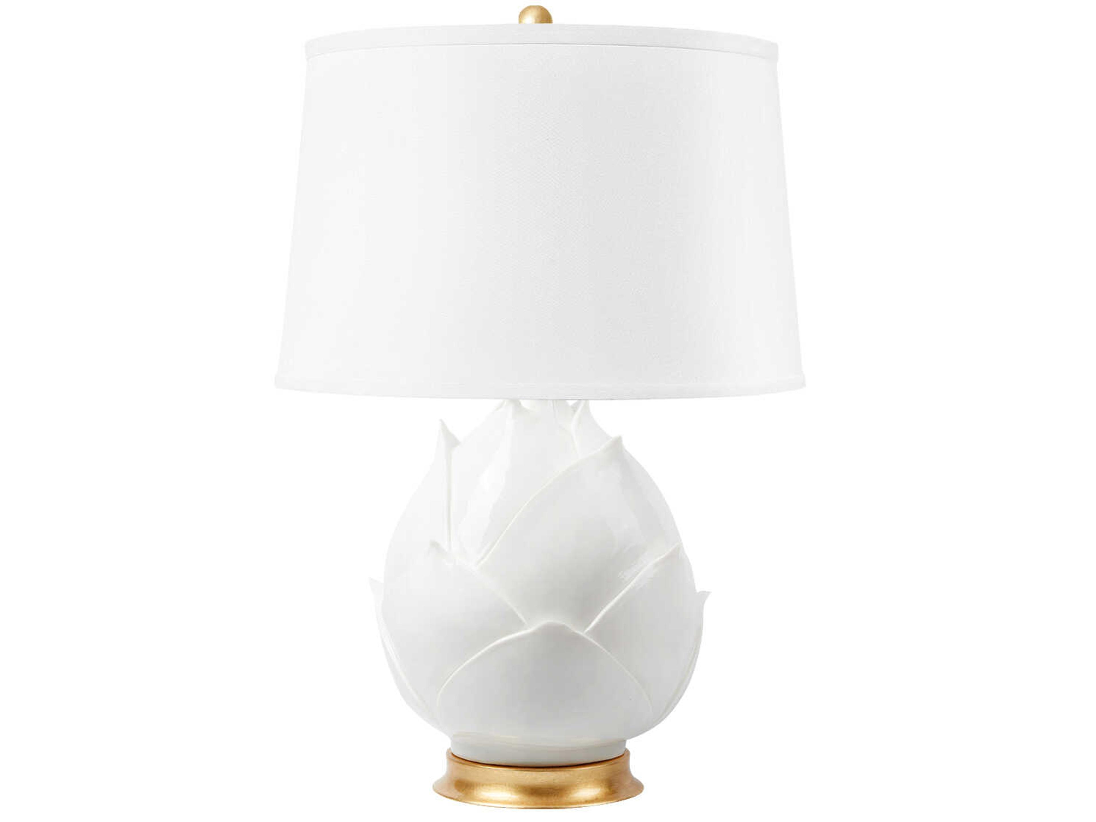 Budding Blanc De Chine Buffet Lamp Without Shade