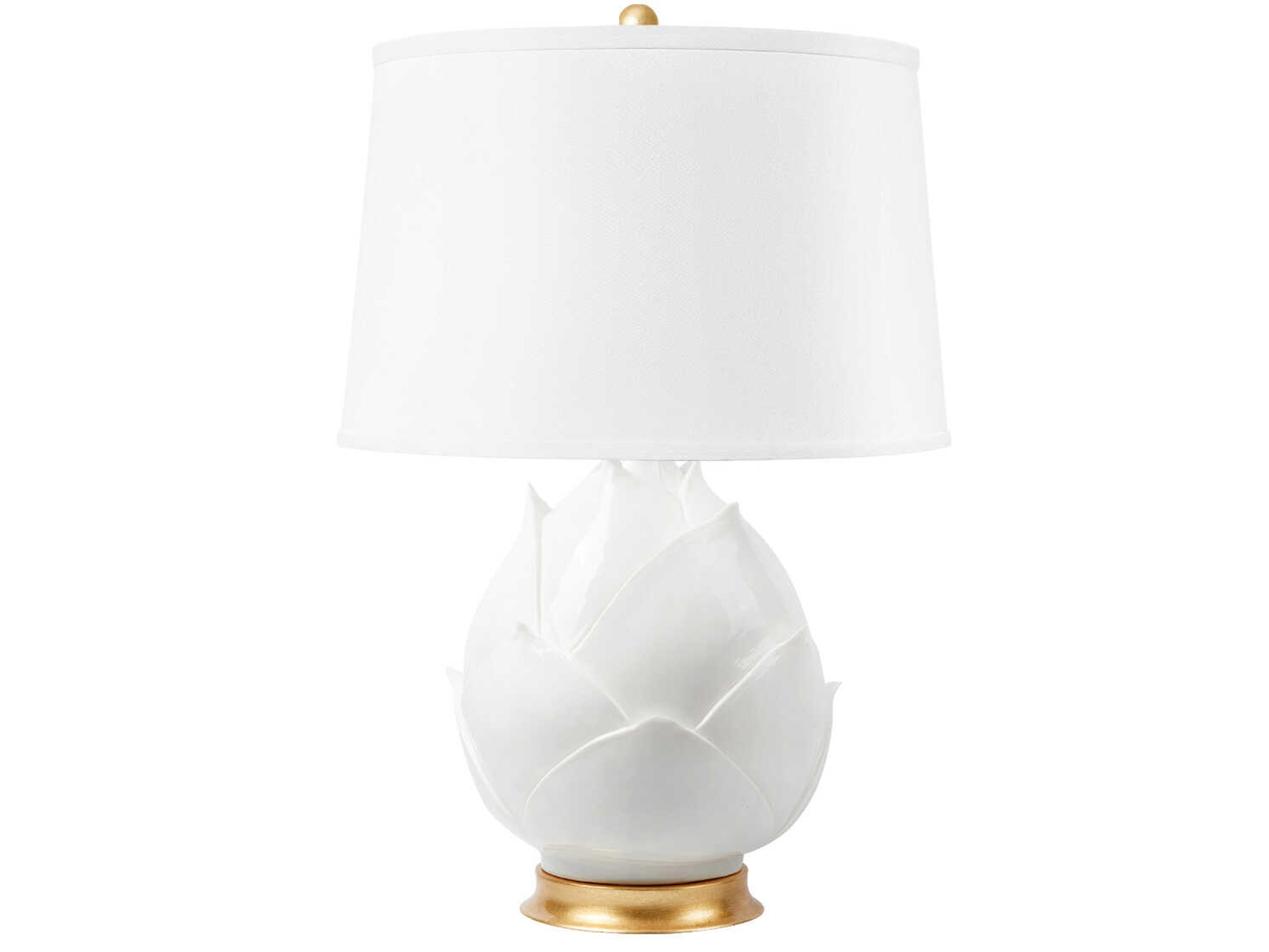 Budding Blanc De Chine White Buffet Lamp