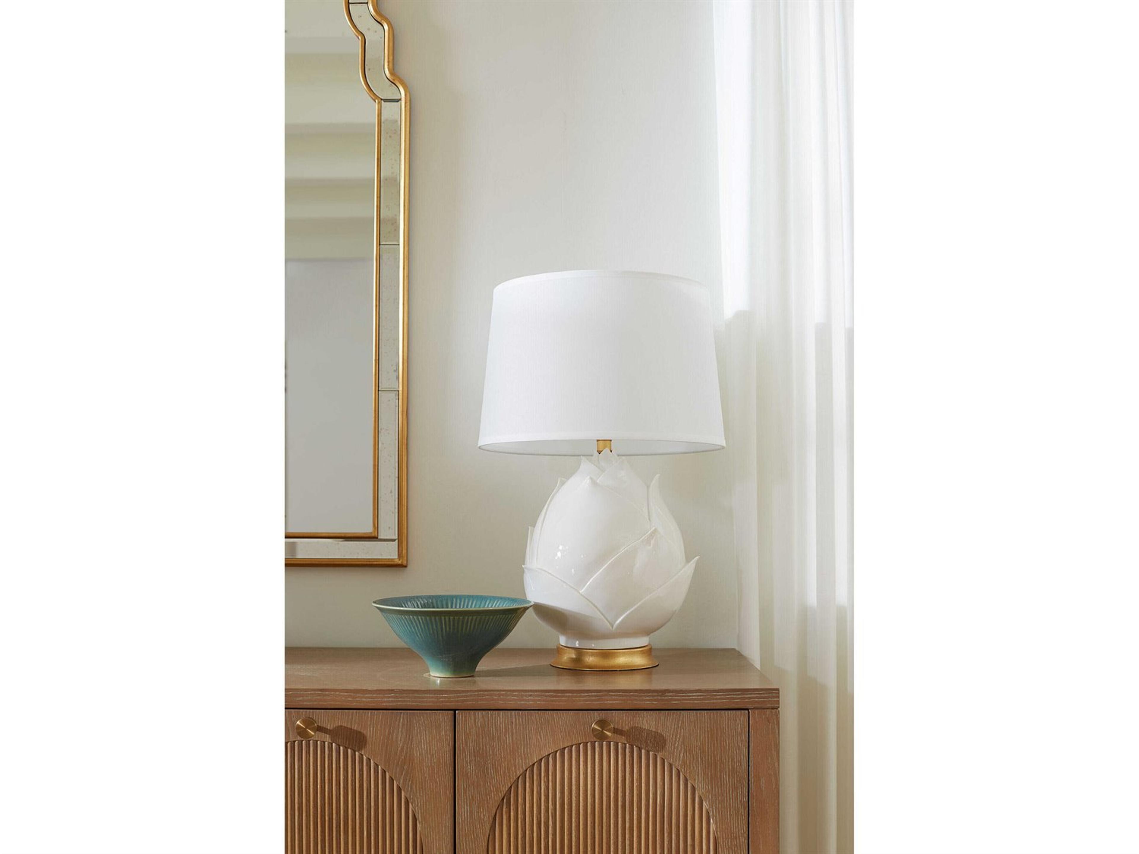 Villa & House Budding Blanc De Chine White Buffet Lamp