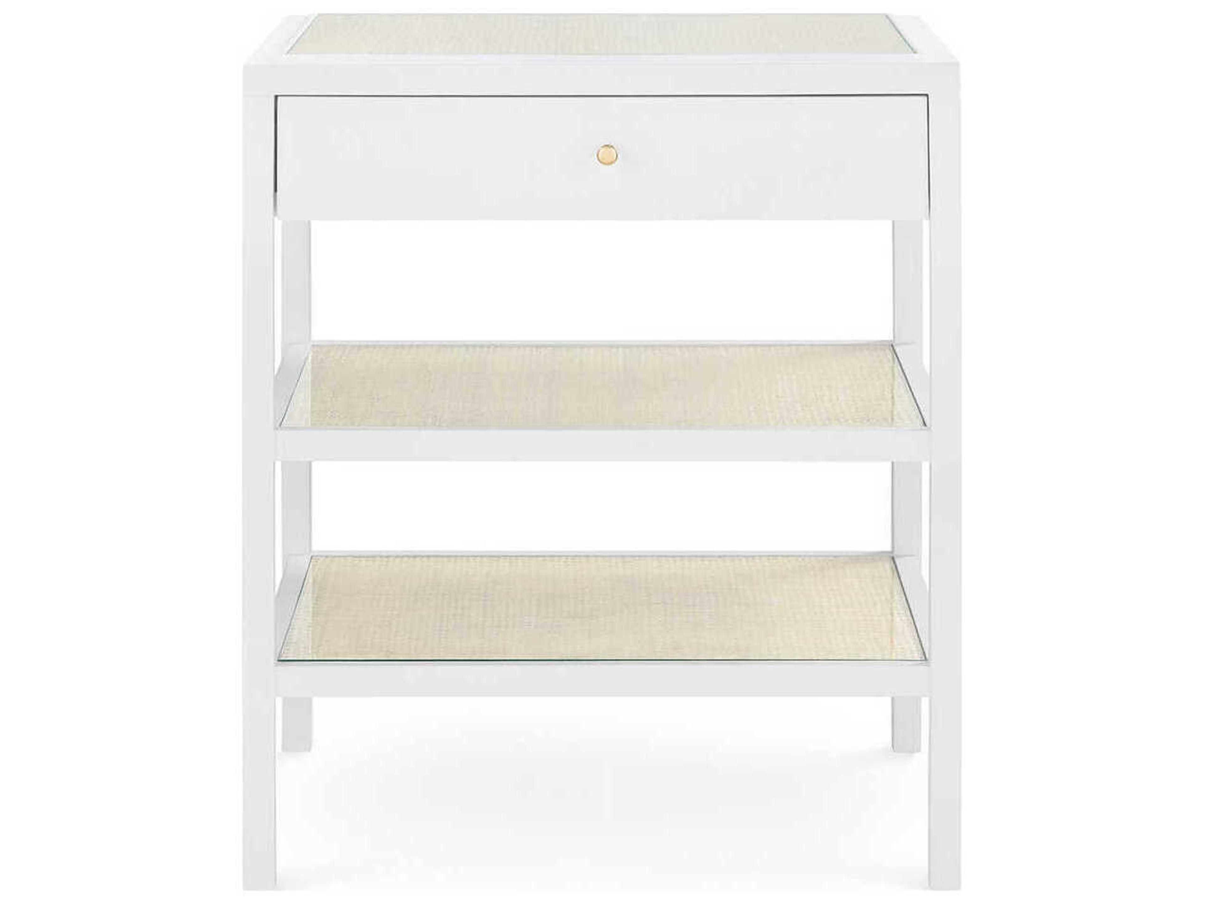 Villa & House Rectangular Glass Vanilla End Table