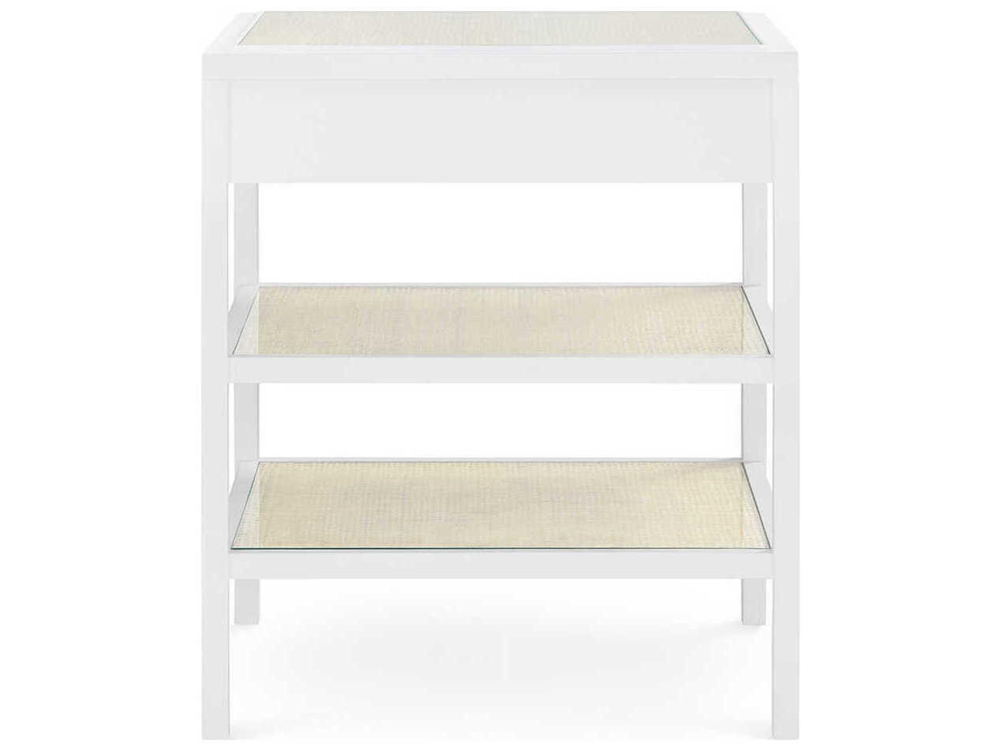 Villa & House Rectangular Glass Vanilla End Table