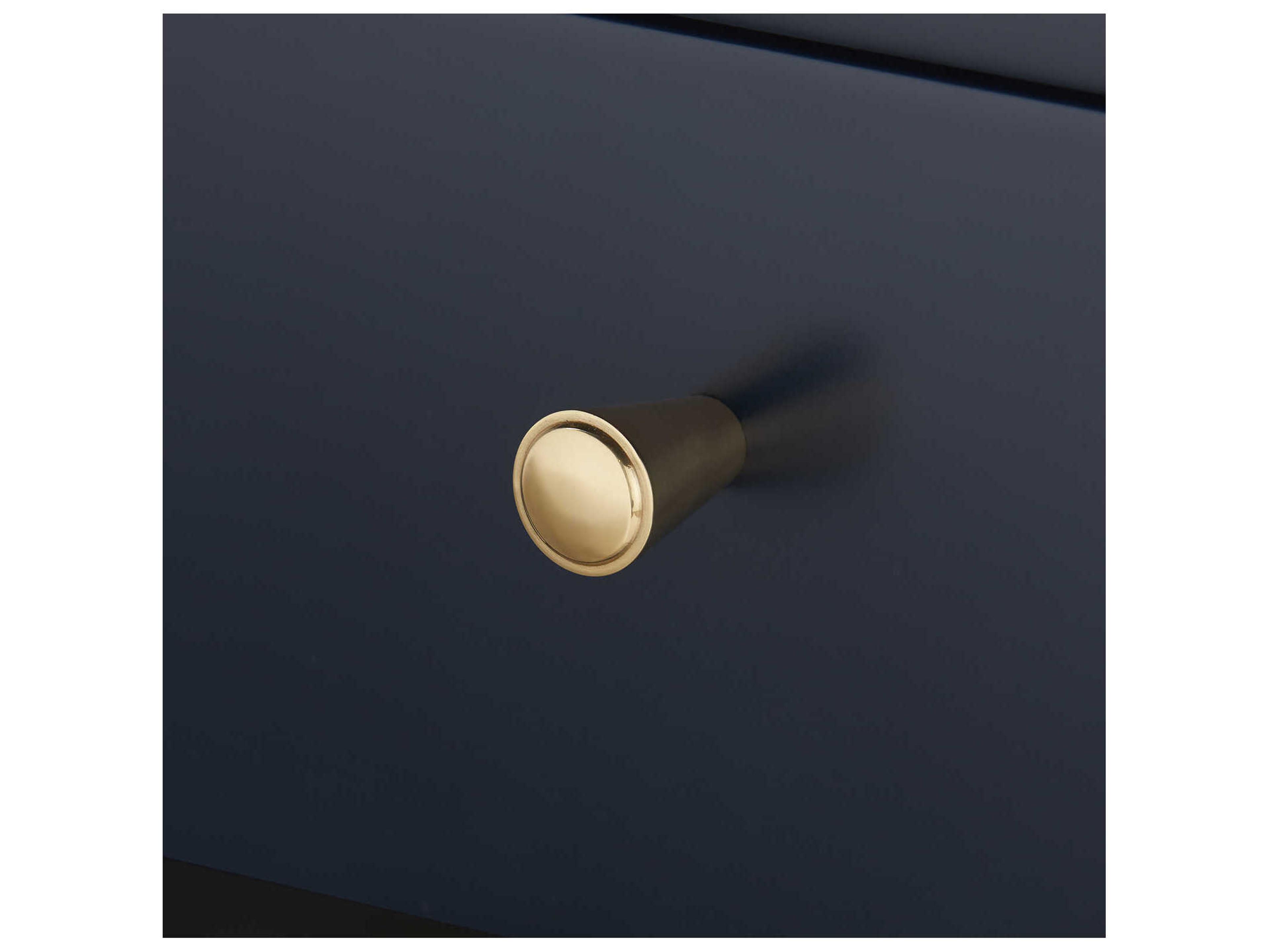 Villa & House Rectangular Glass Midnight Blue End Table