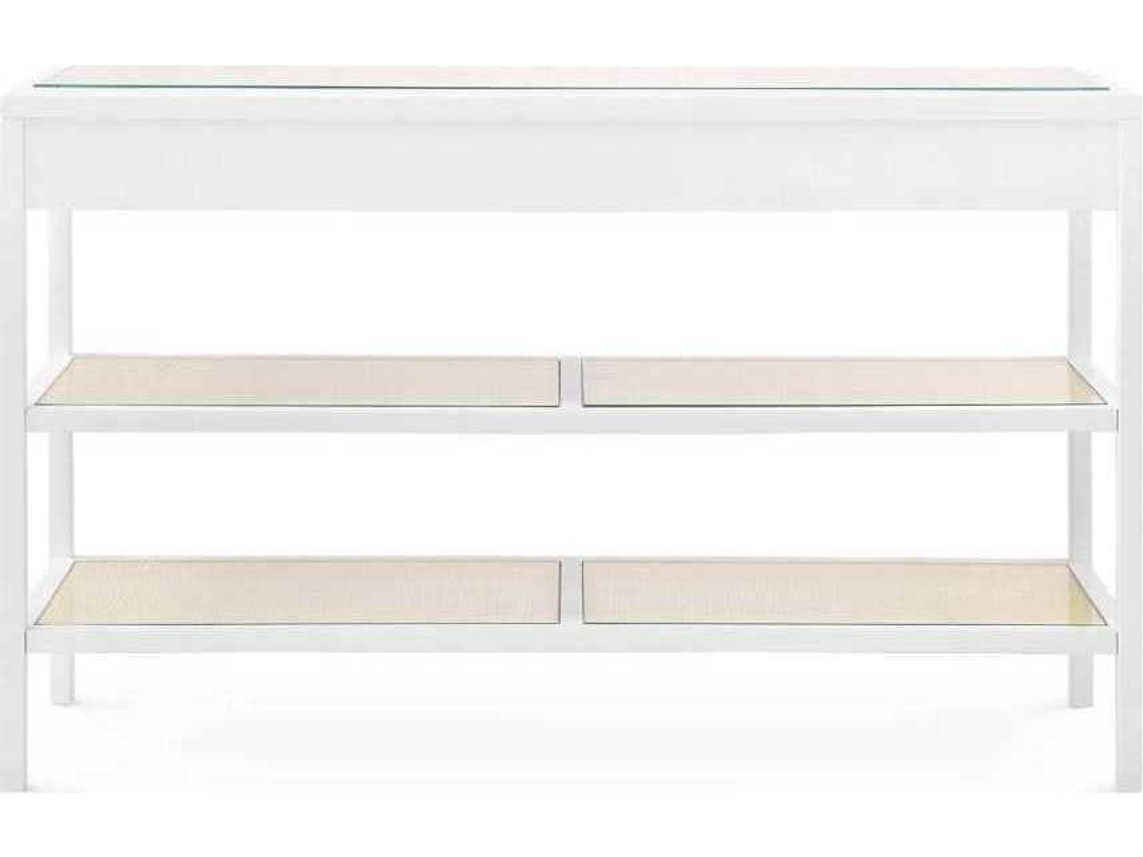 Villa & House Rectangular Glass Vanilla Console Table