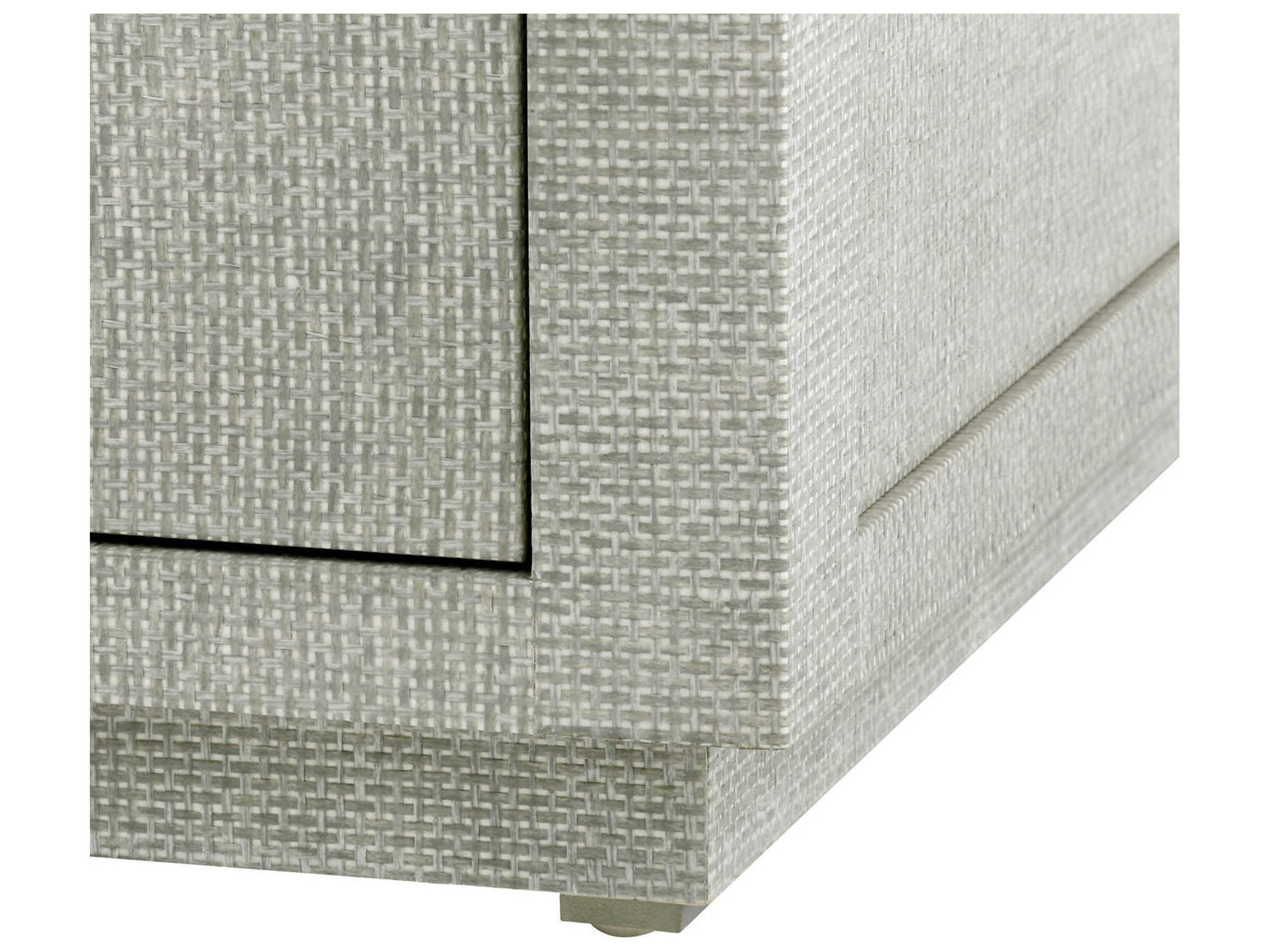 Villa & House Rectangular Wood Moss Gray Tweed End Table