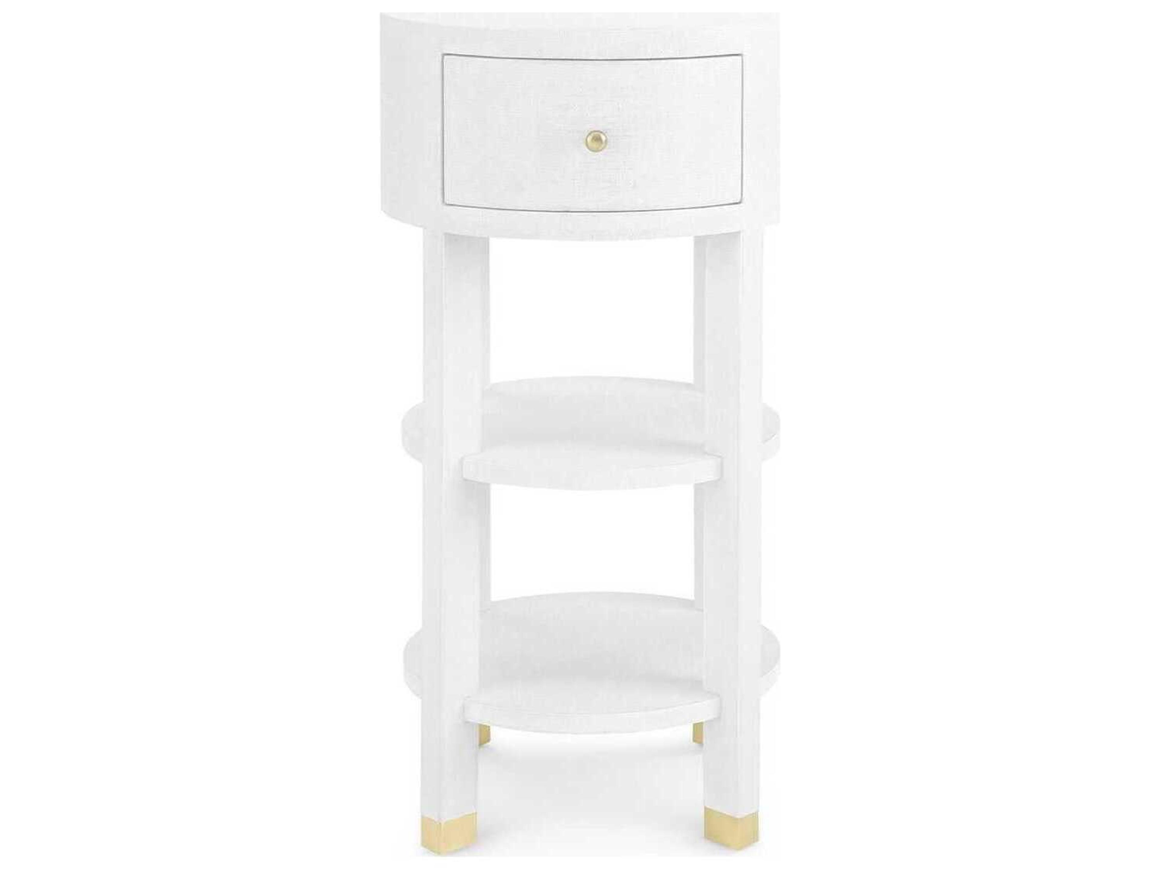 Villa & House Round Wood Cream End Table