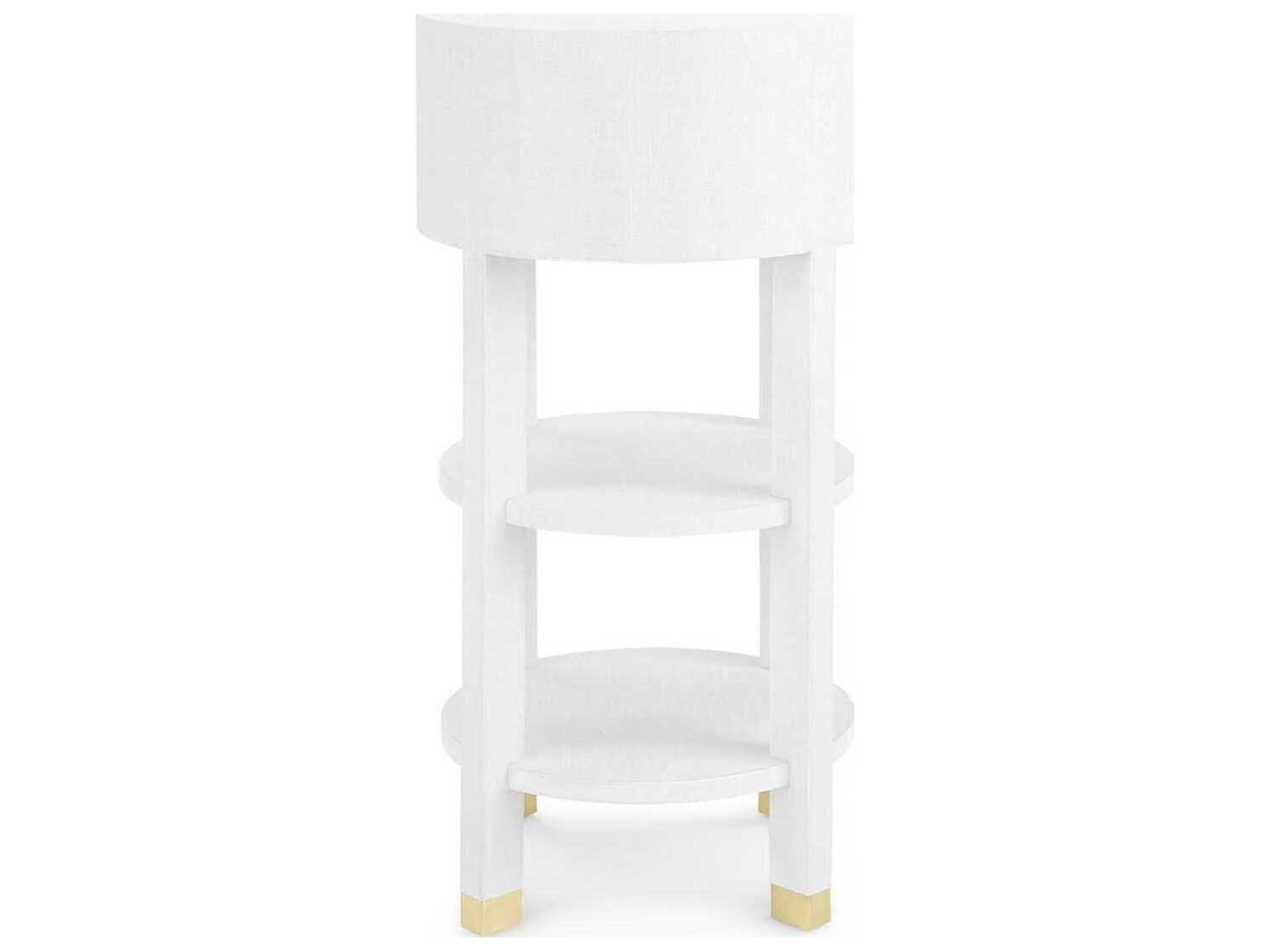 Villa & House Round Wood Cream End Table
