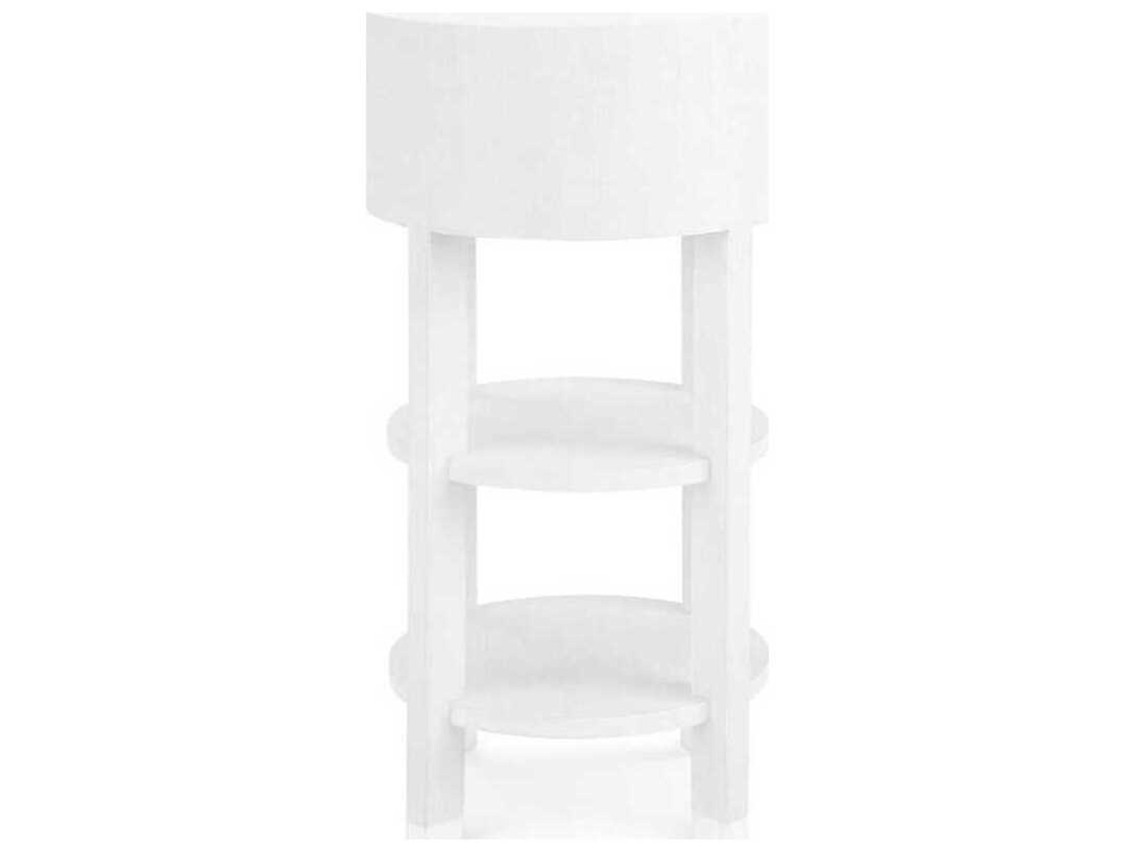 Villa & House Round Wood Cream End Table