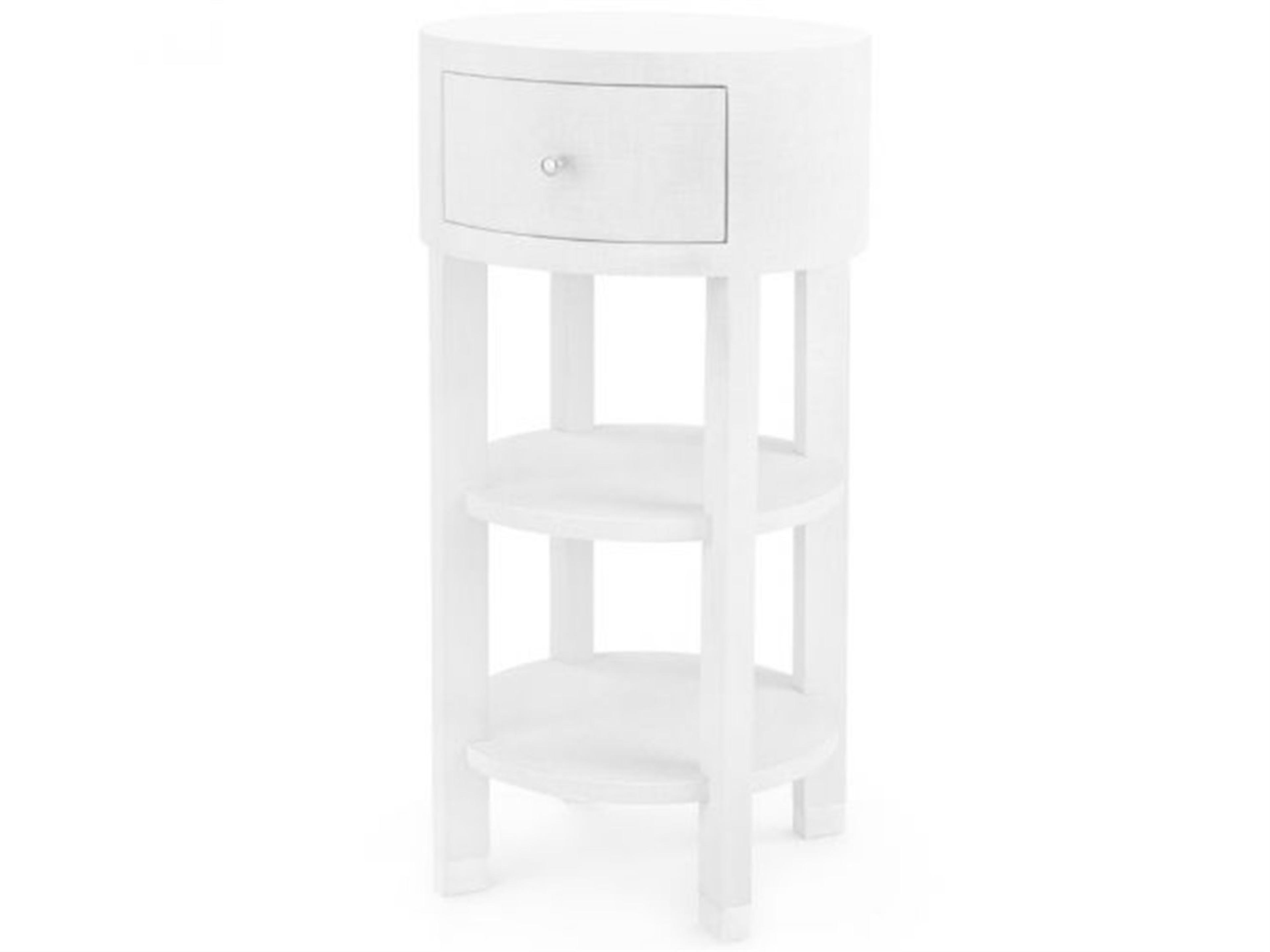 Villa & House Round Wood Cream End Table