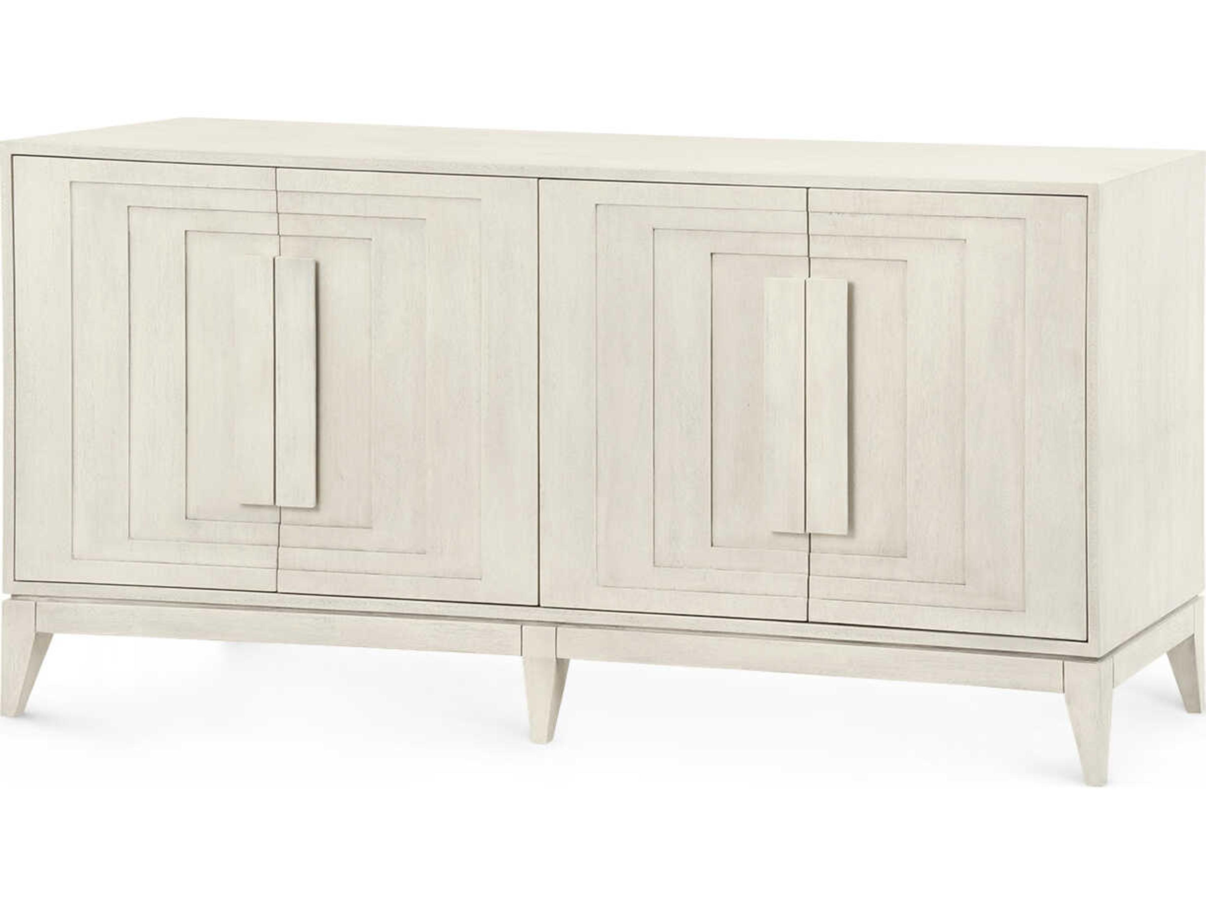 76" Cooper Acacia Wood Sailcloth Sheen Beige Sideboard