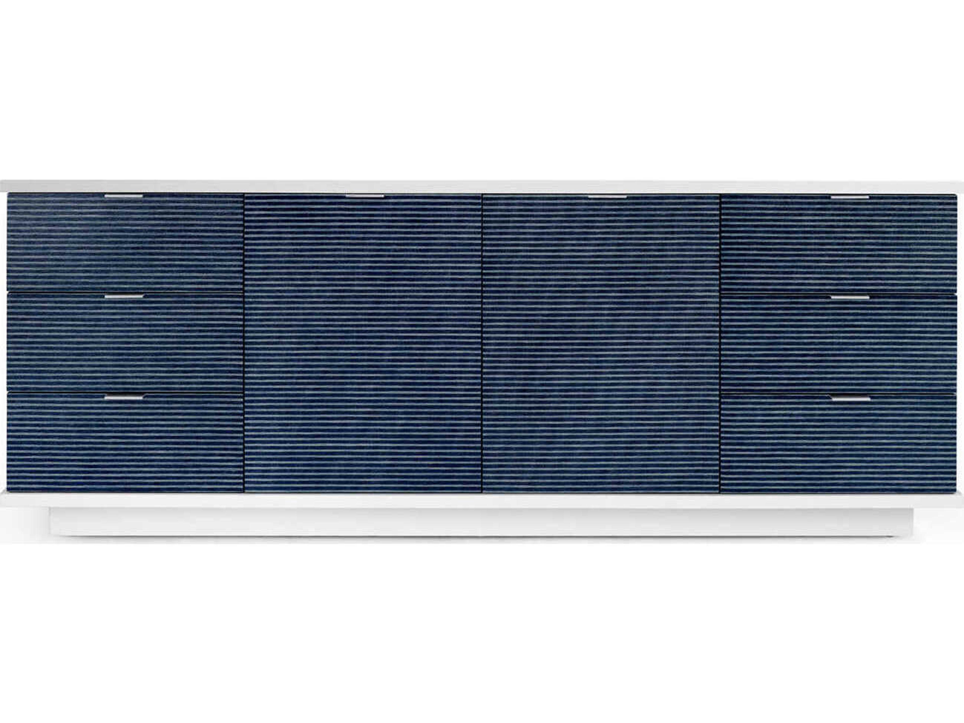 Villa & House 71" Navy Blue Pencil Stripe Sideboard
